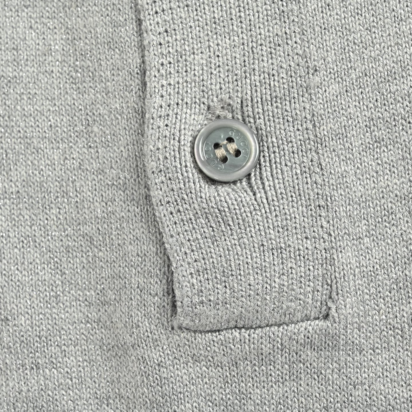 Gucci/古驰 25ss 红绿条纹银线针织Polo短袖