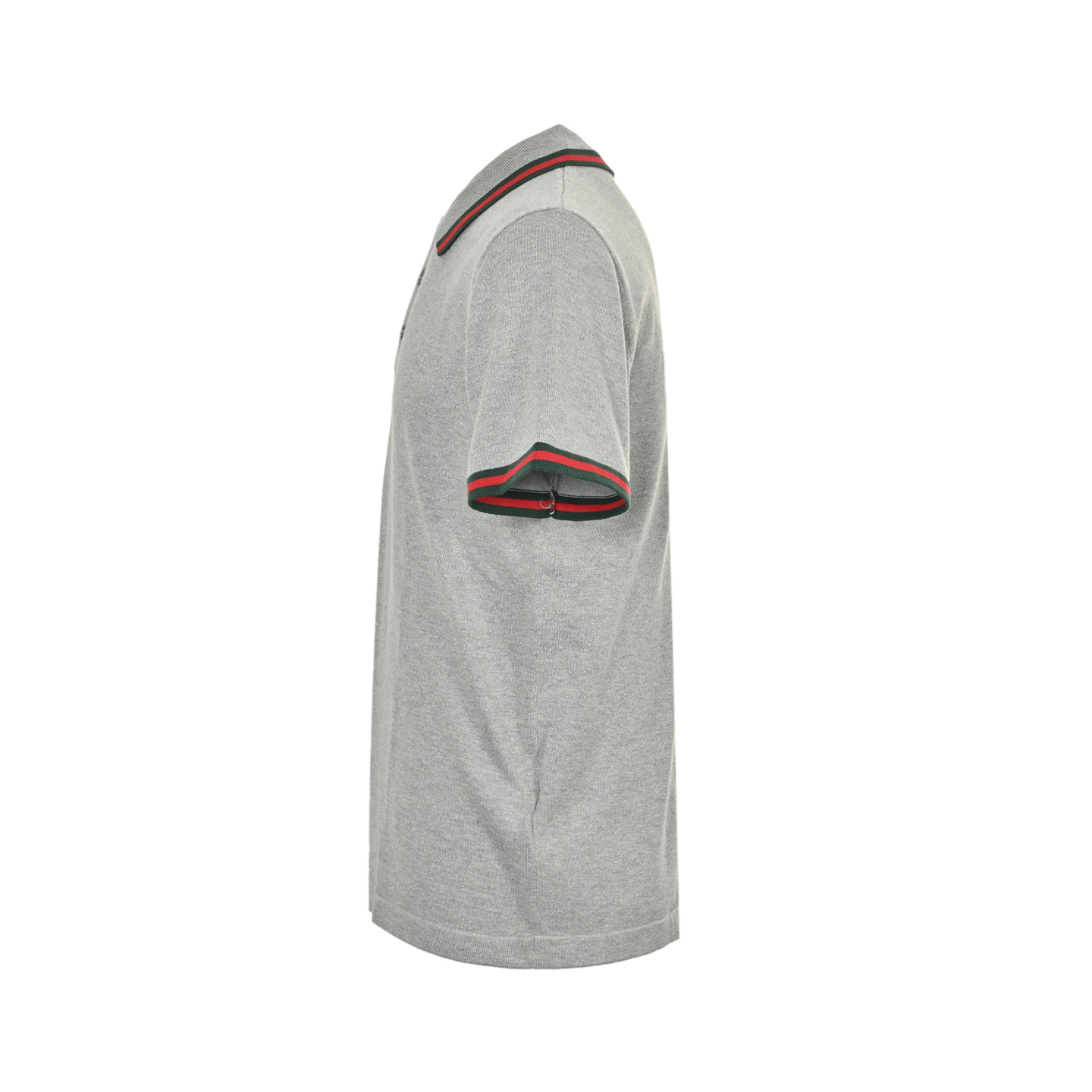 Gucci/古驰 25ss 红绿条纹银线针织Polo短袖