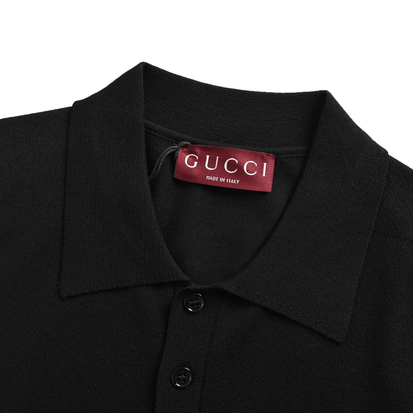 Gucci/古驰 25ss 口袋字母嵌花针织Polo短袖