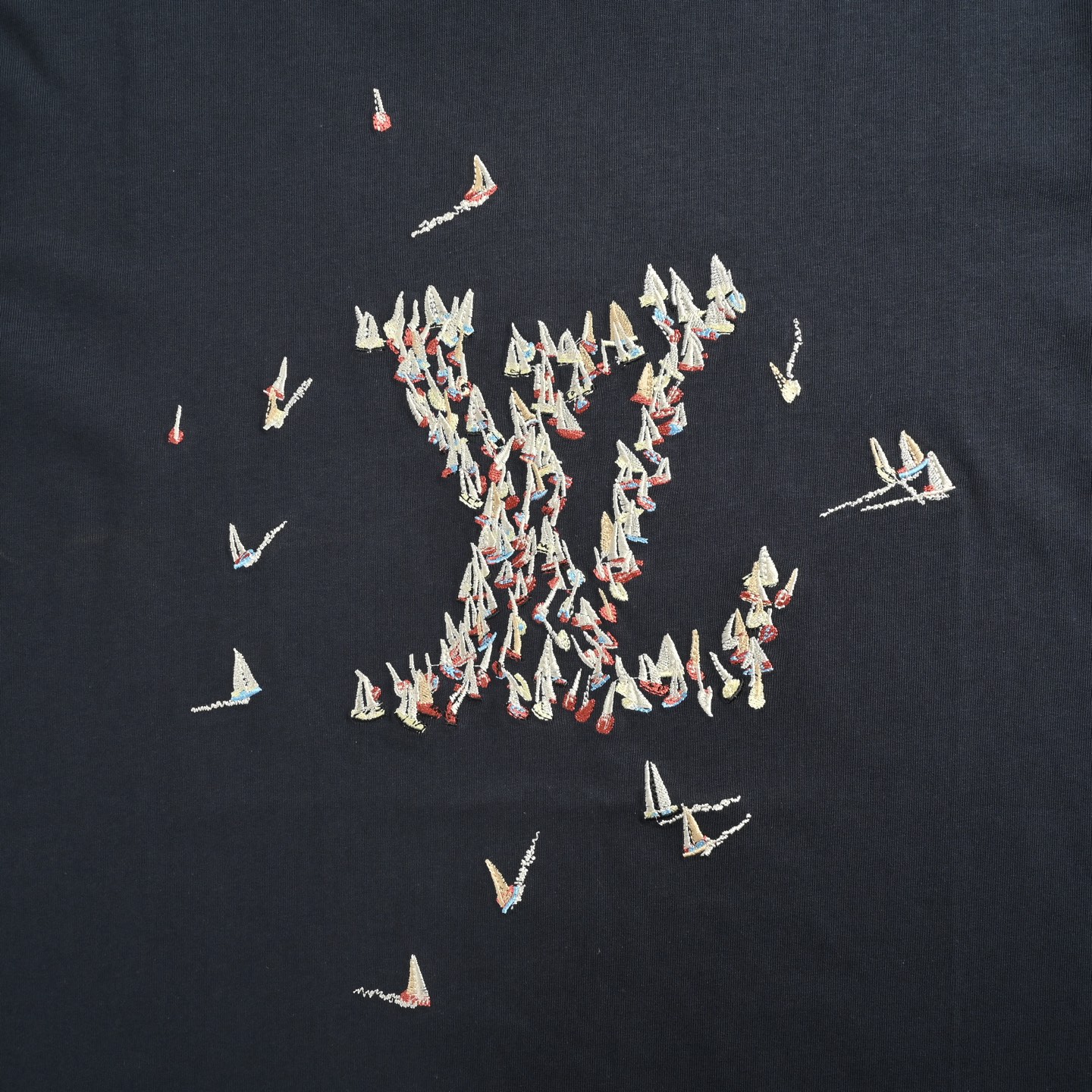 Louis Vuitton/路易威登 25ss 帆船刺绣logo短袖 圆领T恤
