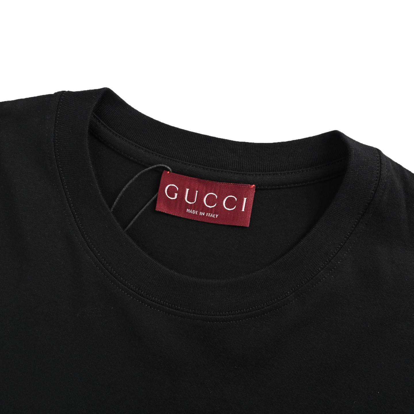 Gucci/古驰 25ss 粉色小标刺绣短袖 胸前小标高密立体刺绣logo
