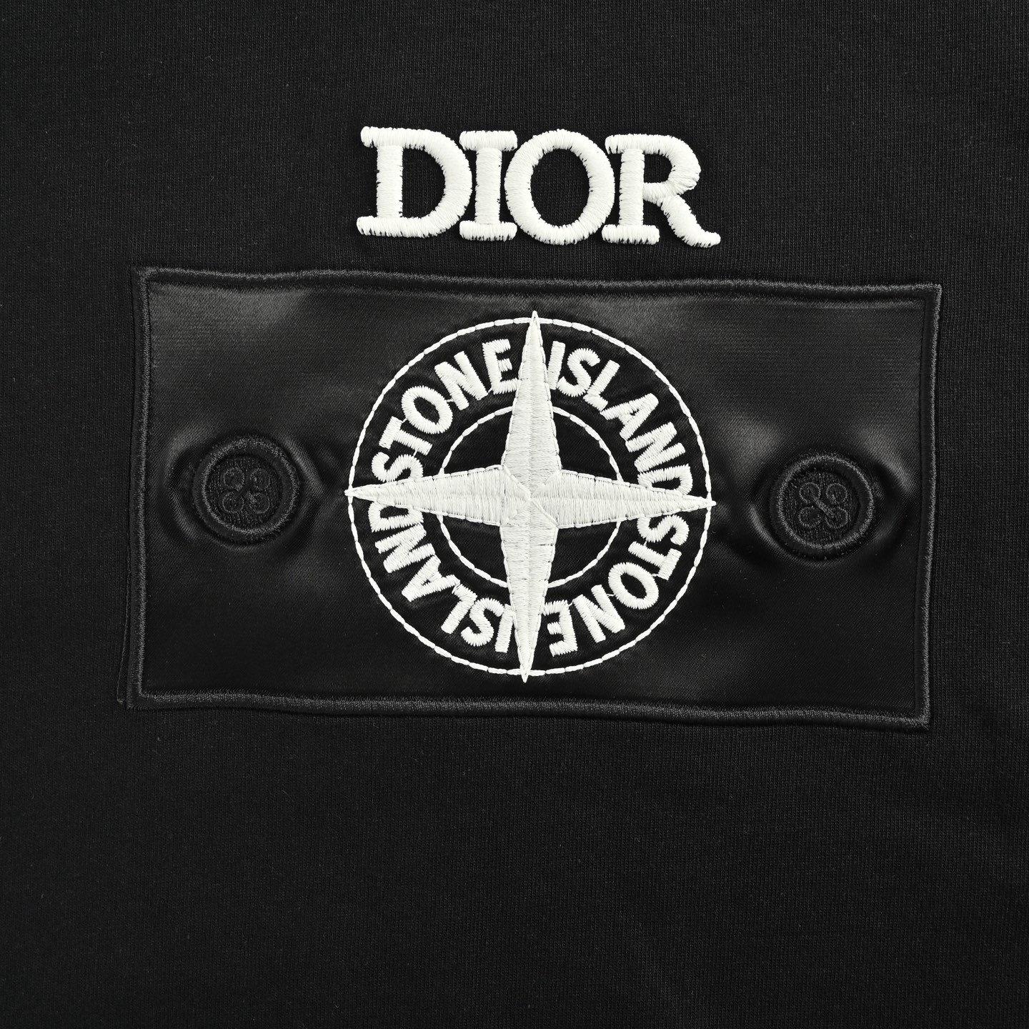 Dior/迪奥 石头岛联名罗盘贴布刺绣短袖
