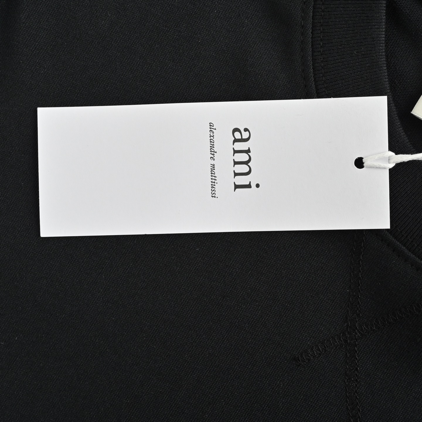 Ami 25ss 三色字母小标刺绣短袖