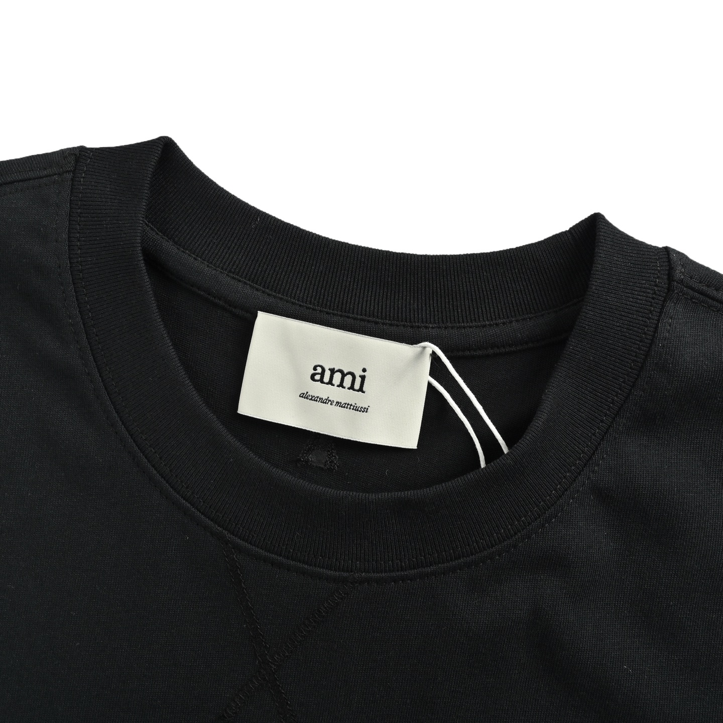 Ami 25ss 三色字母小标刺绣短袖