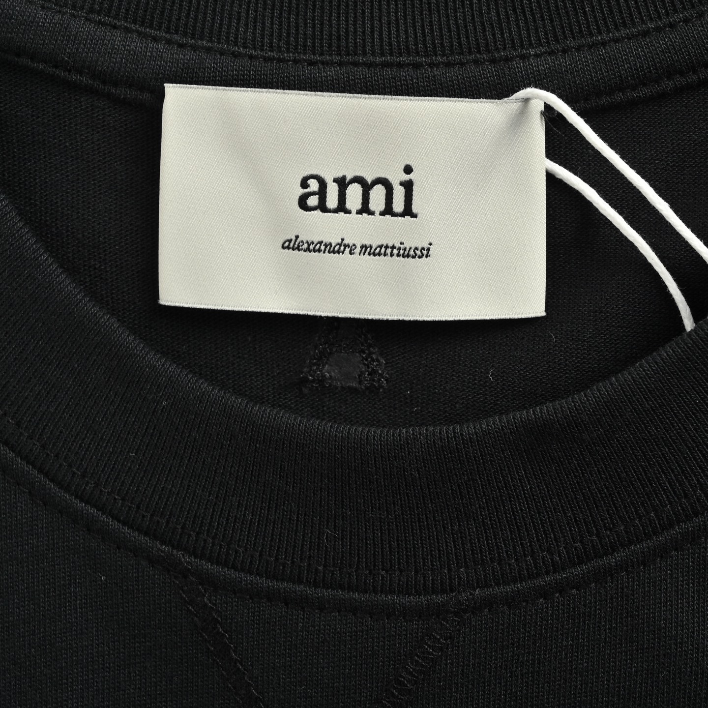 Ami 25ss 三色字母小标刺绣短袖