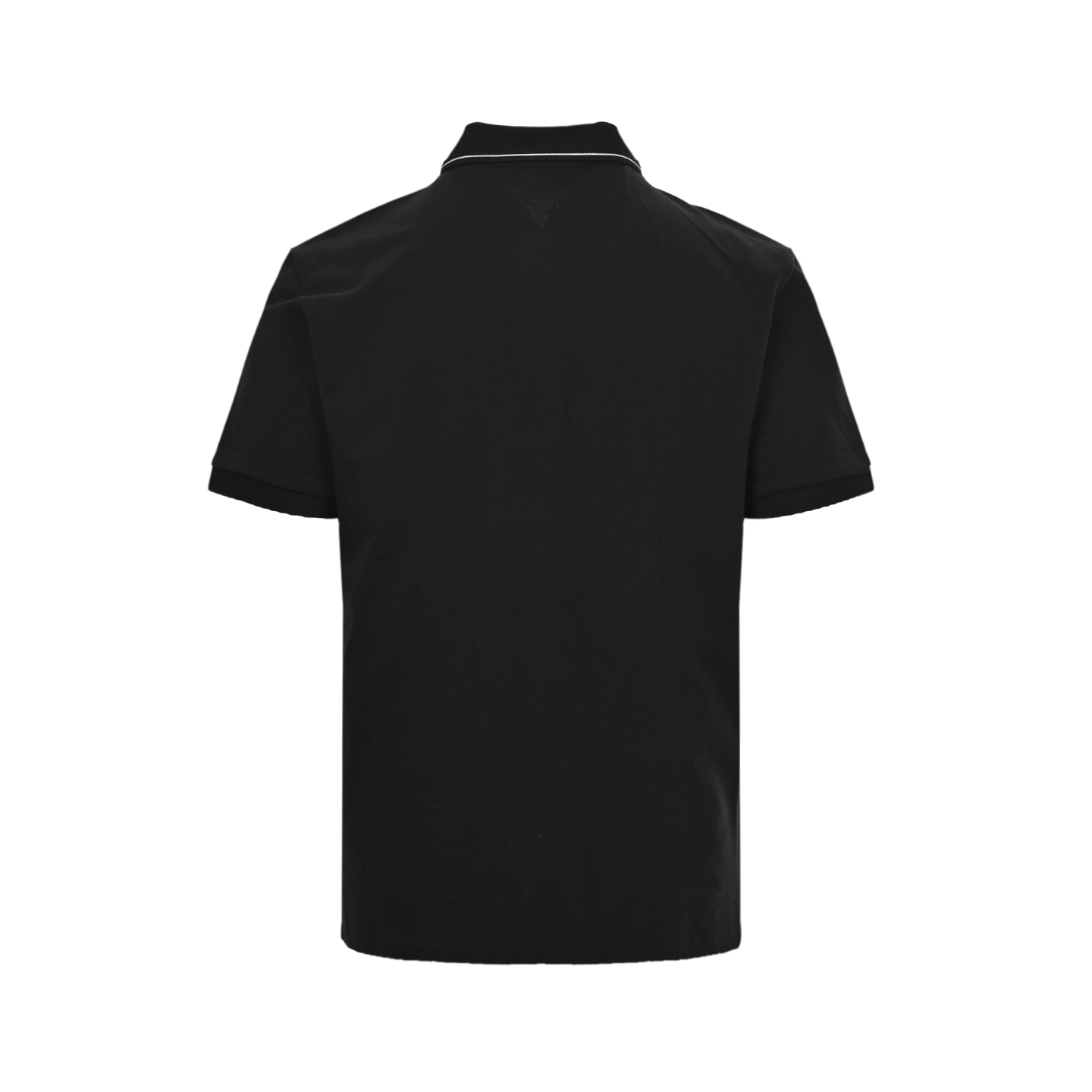 Prada/普拉达 25ss 胸口三角标撞色刺绣Polo短袖 白色 黑色 军绿