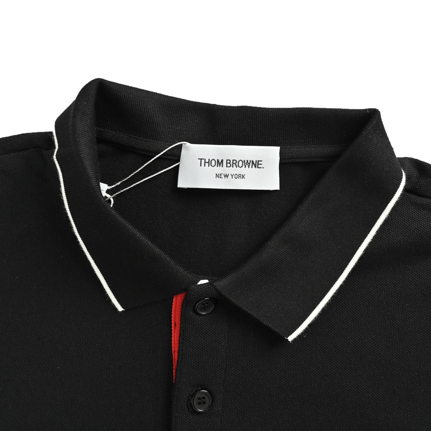 Thom Browne/汤姆布朗 小狗章仔贴饰刺绣Polo短袖 白色 黑色 军绿