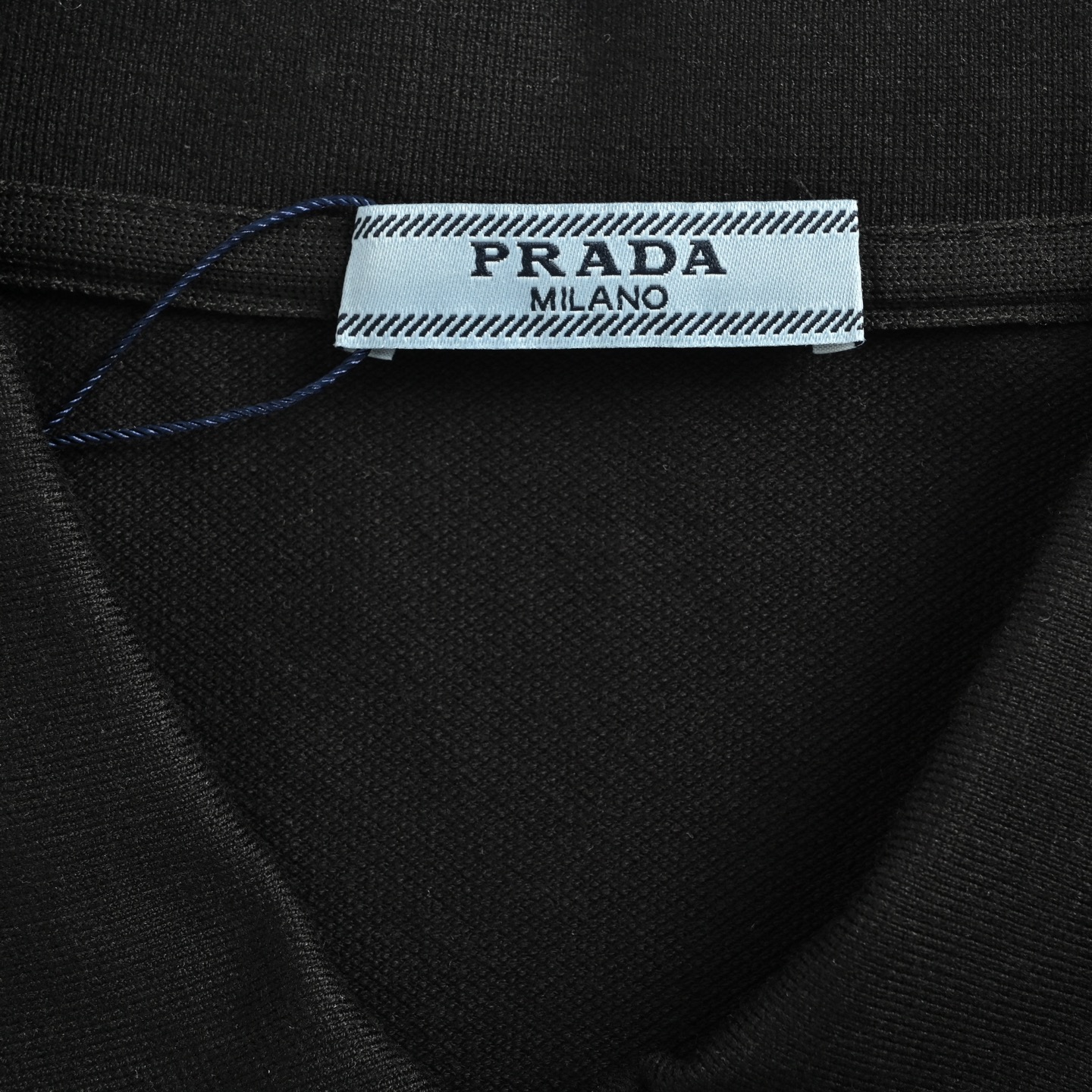 Prada/普拉达 25ss 红色硅胶饰条三角刺绣Polo短袖