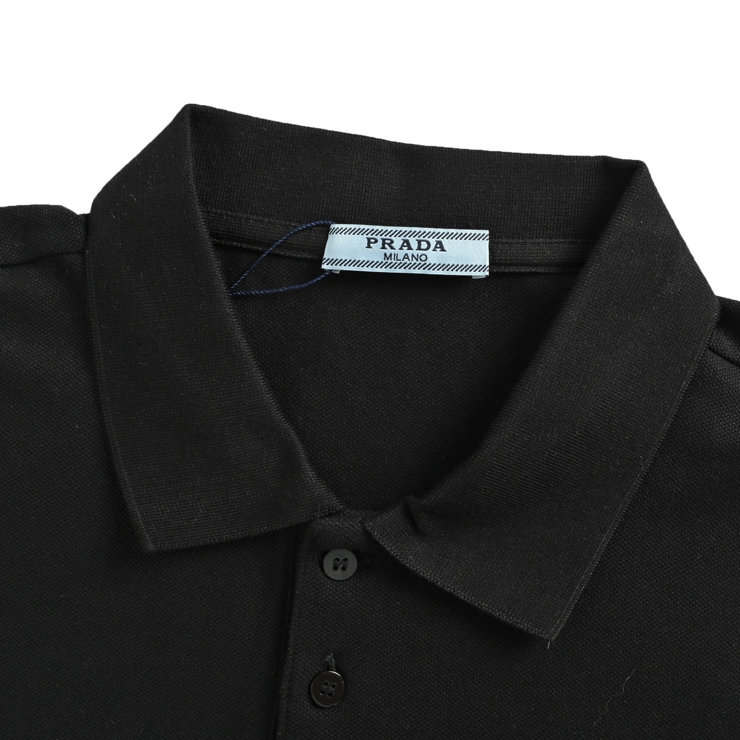 Prada/普拉达 25ss 红色硅胶饰条三角刺绣Polo短袖