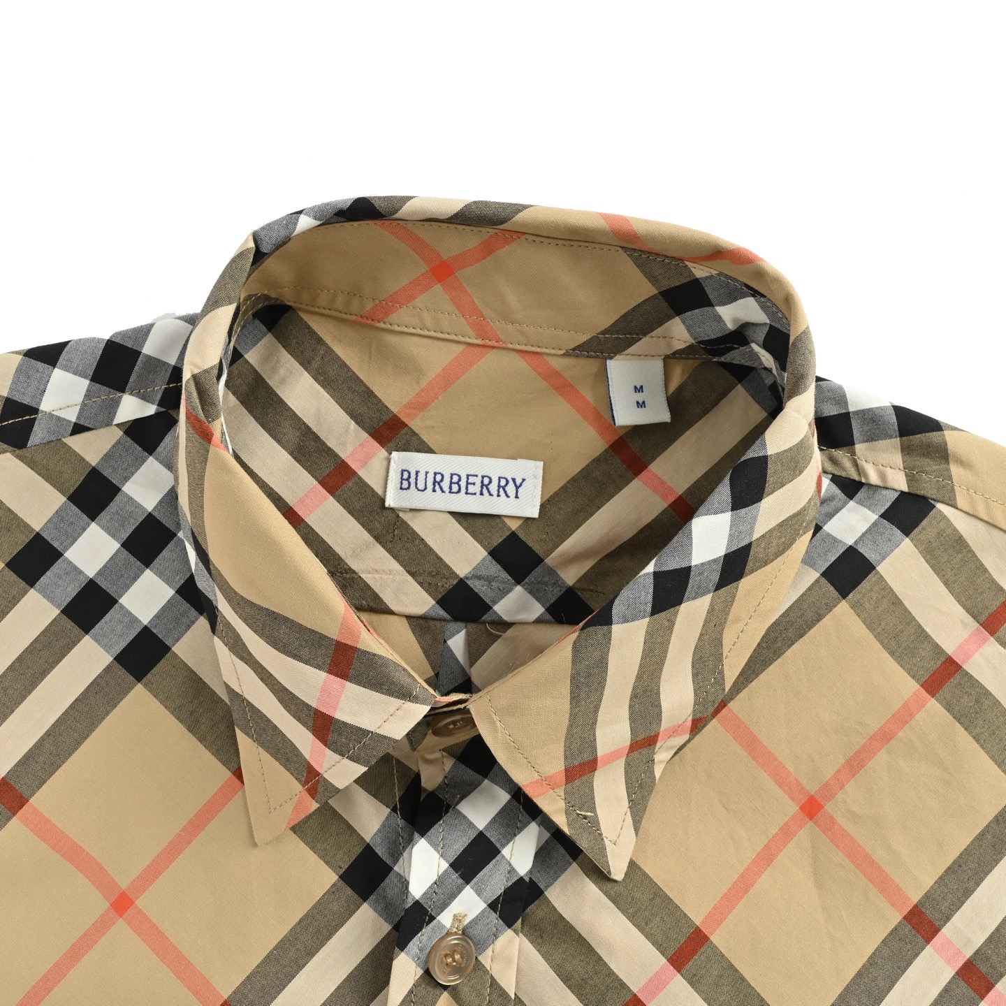 Burberry/巴宝莉 经典斜格纹短袖衬衫