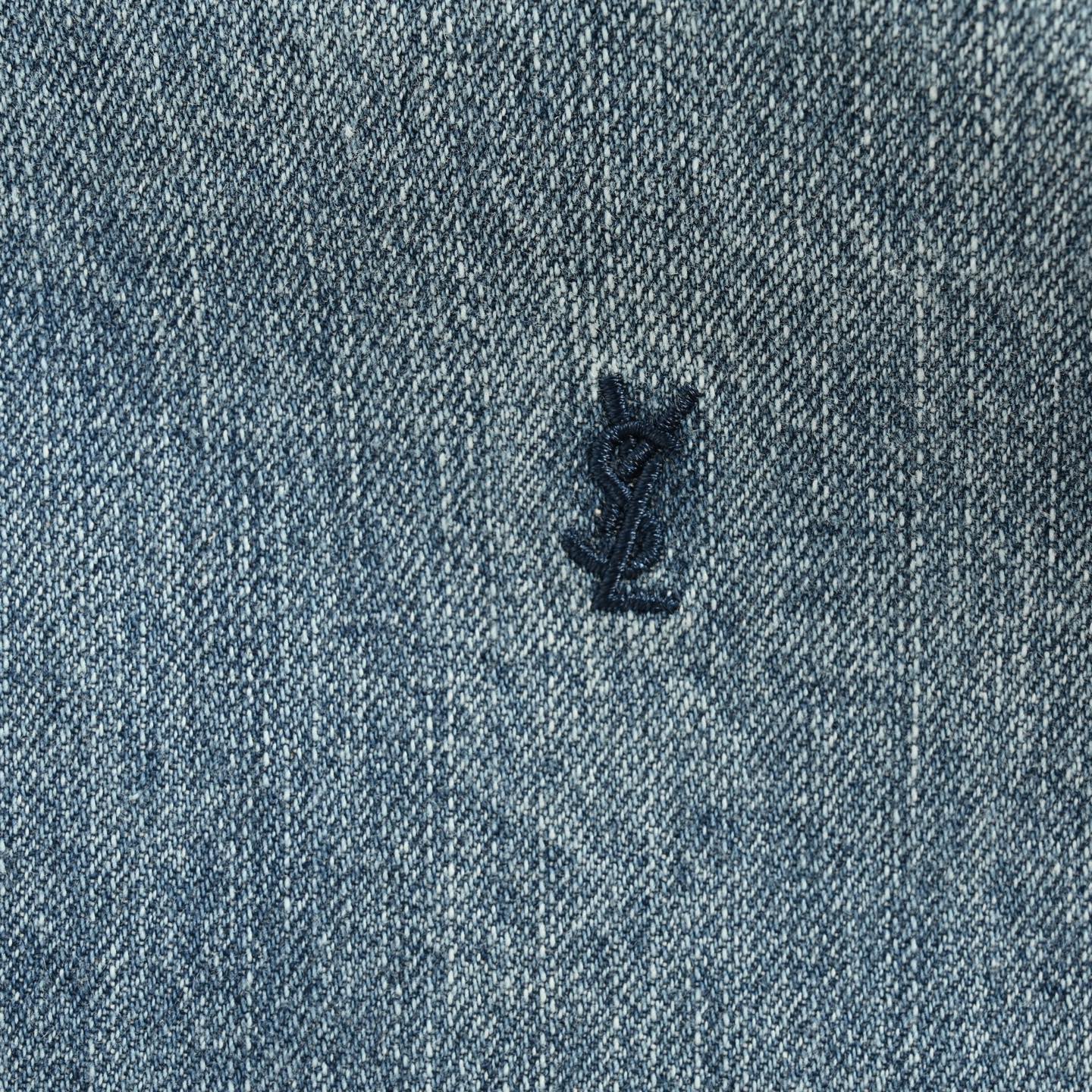 Saint Laurent/圣罗兰 25ss 刺绣标识牛仔衬衫外套