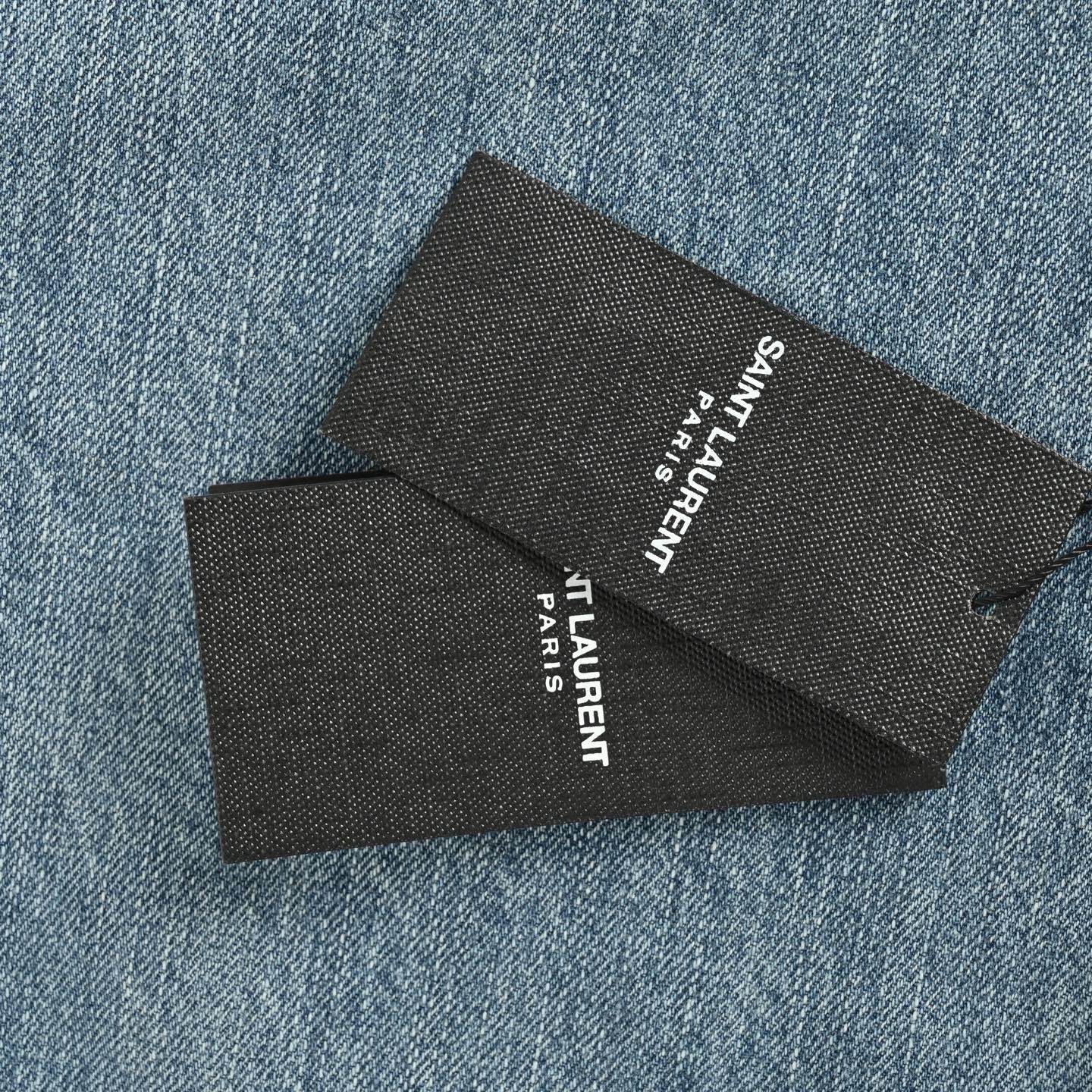 Saint Laurent/圣罗兰 25ss 刺绣标识牛仔衬衫外套