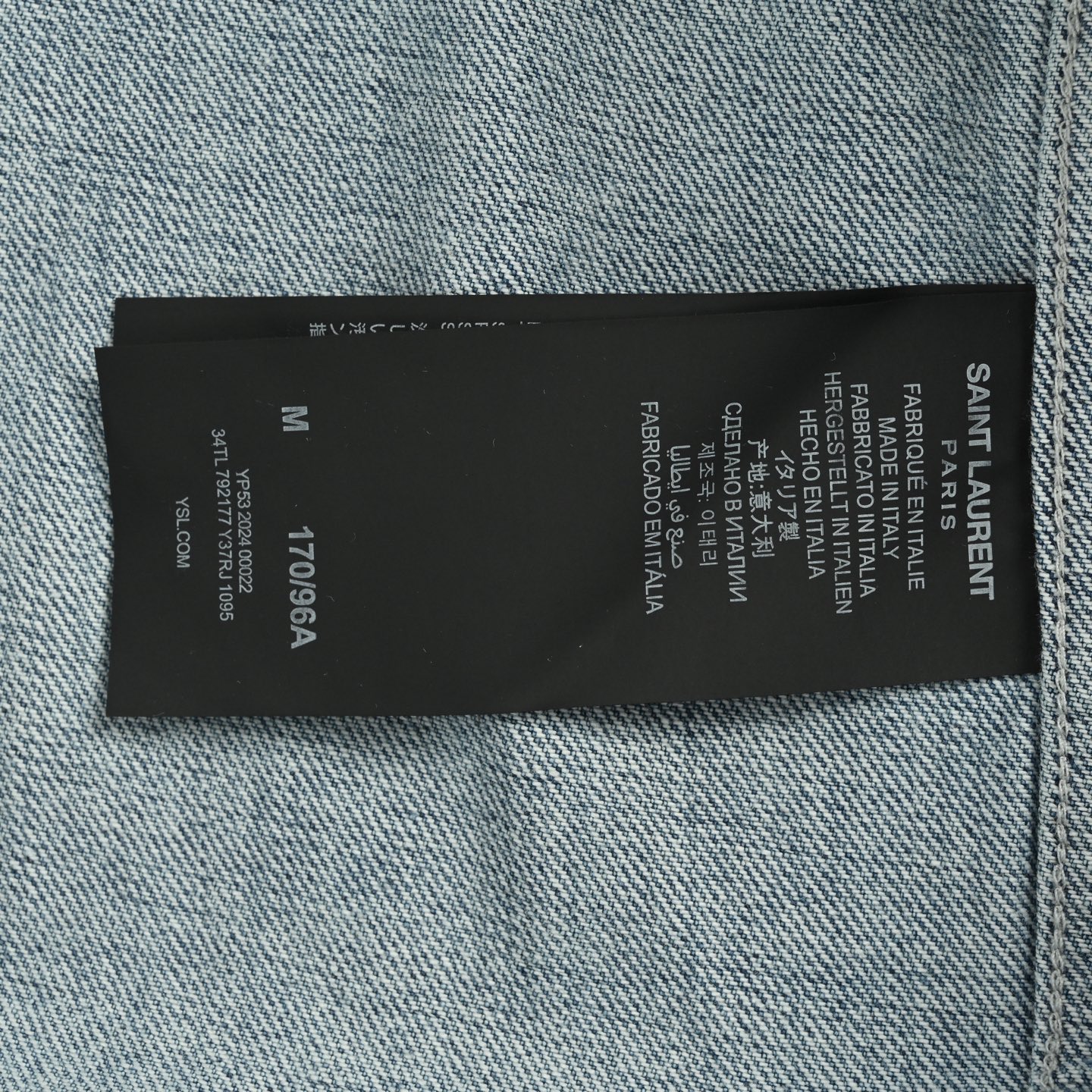 Saint Laurent/圣罗兰 25ss 刺绣标识牛仔衬衫外套