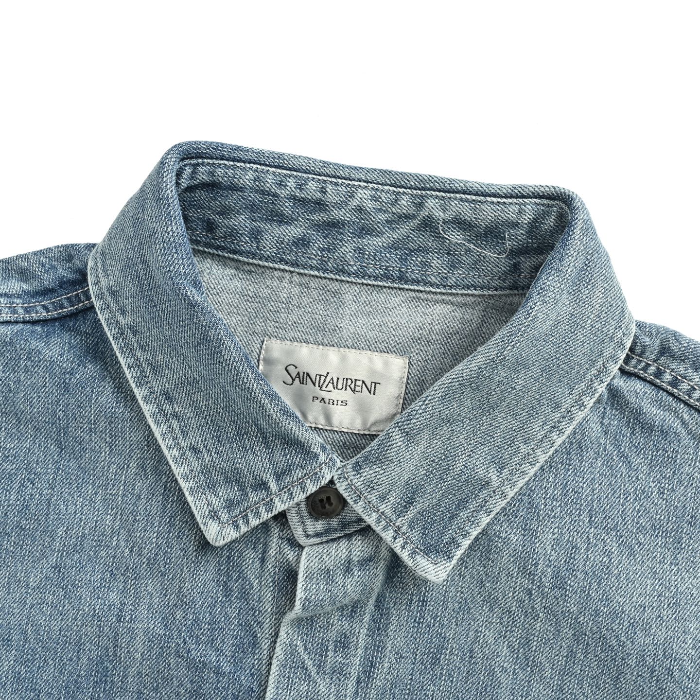 Saint Laurent/圣罗兰 25ss 刺绣标识牛仔衬衫外套