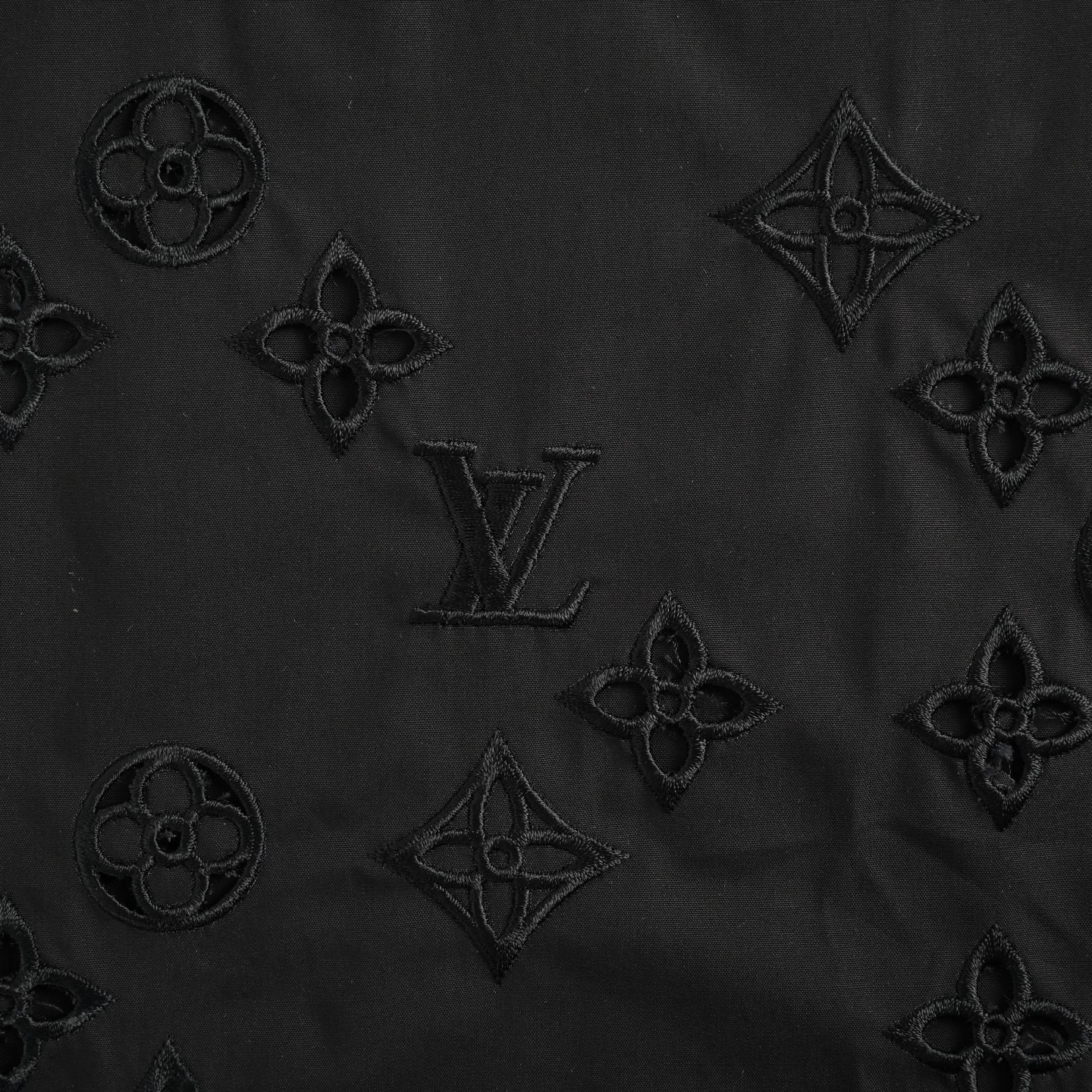 Louis Vuitton 25SS Monogram Embroidered Short Sleeve Shirt Black 9 i1747485704906 673 0 7