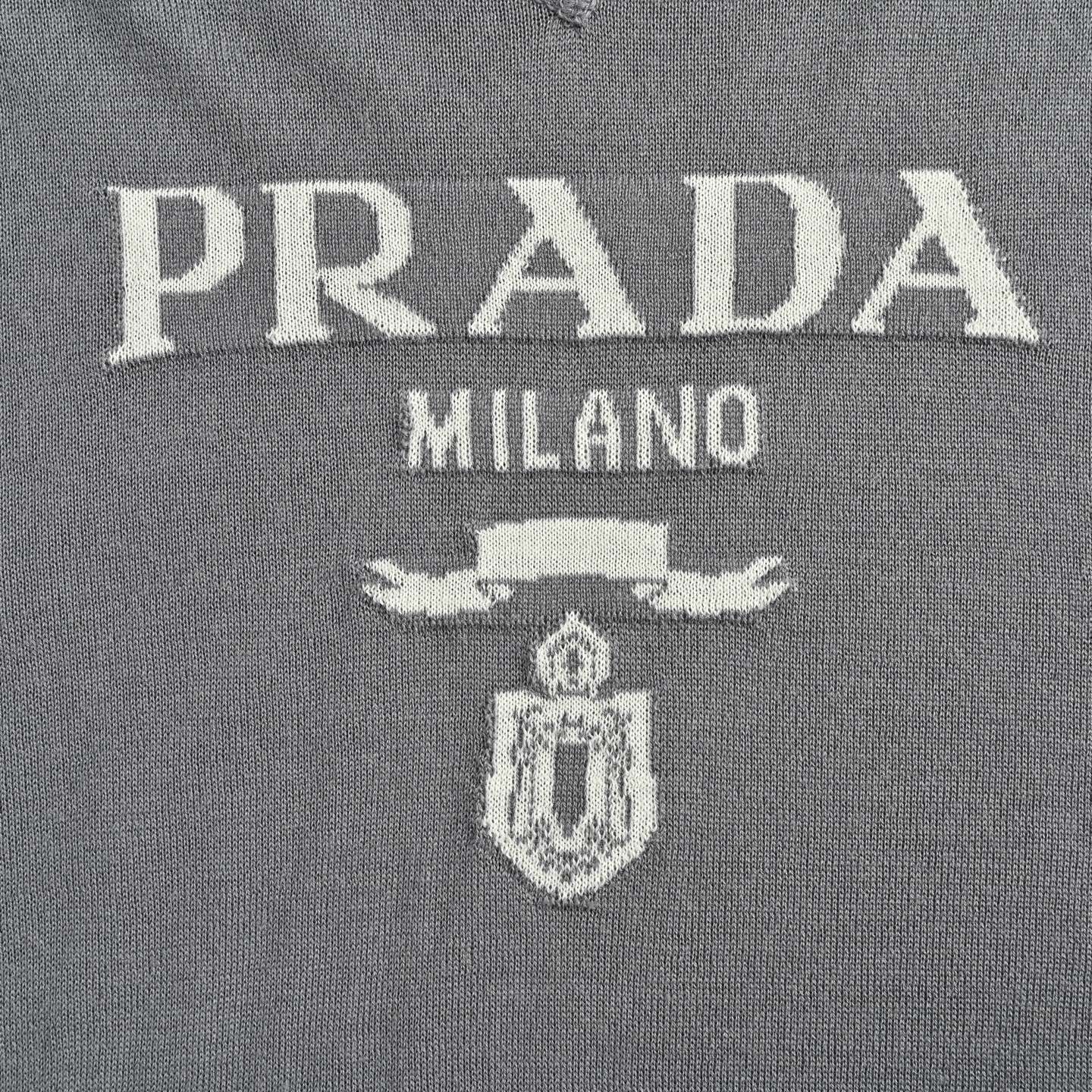 Prada/普拉达 25ss 经典徽标logo提花针织短袖