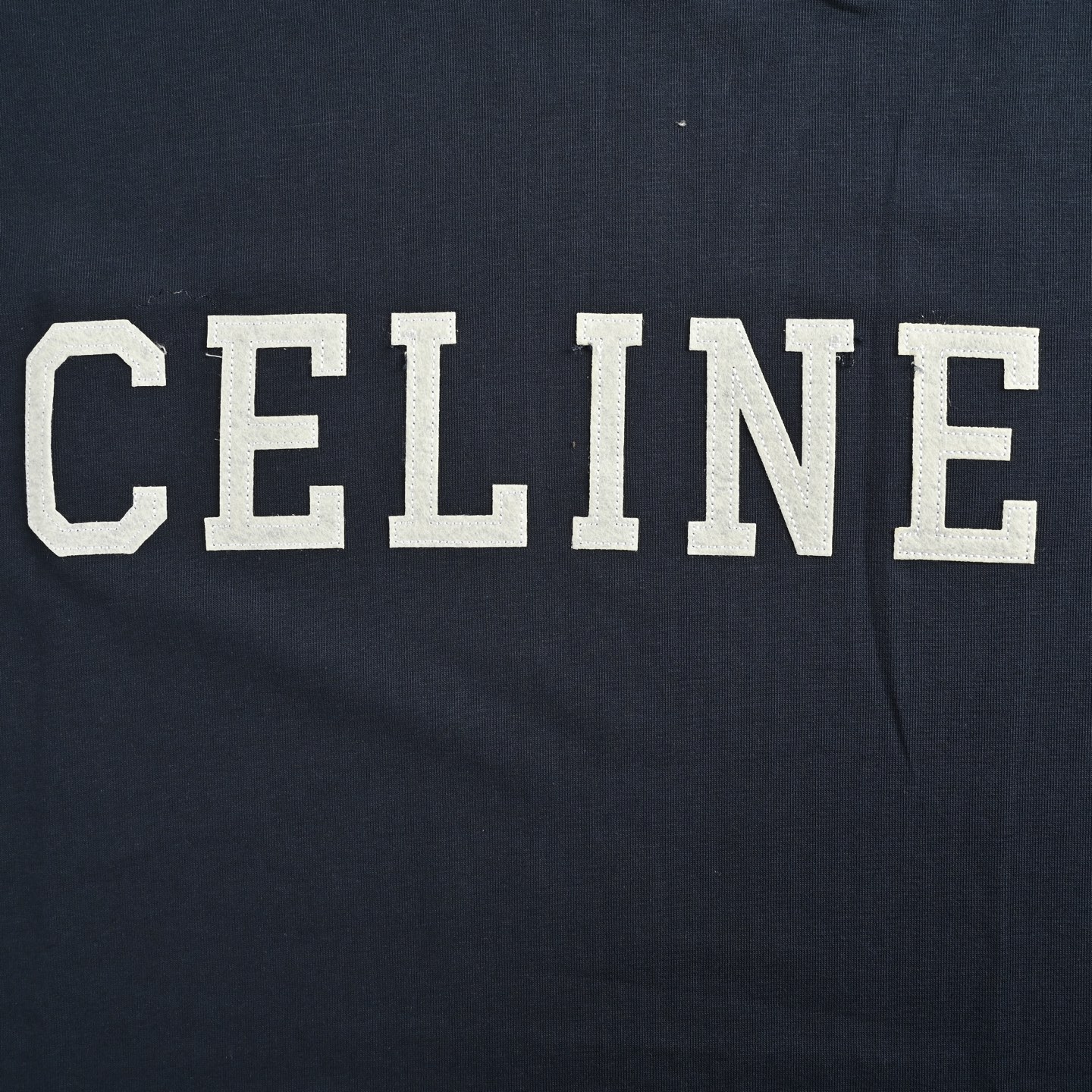 Celine/赛琳 25ss 植绒字母撞色拼接短袖 三标齐全