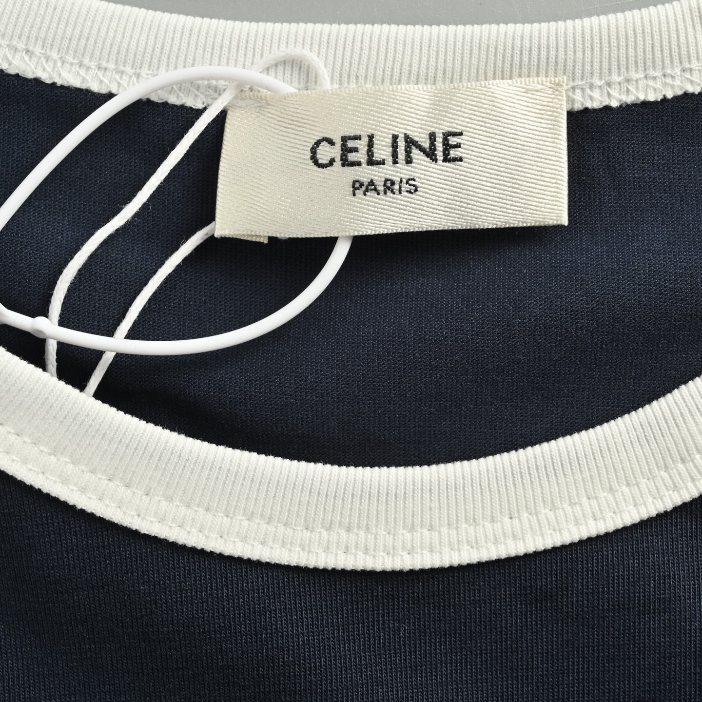 Celine/赛琳 25ss 植绒字母撞色拼接短袖 三标齐全