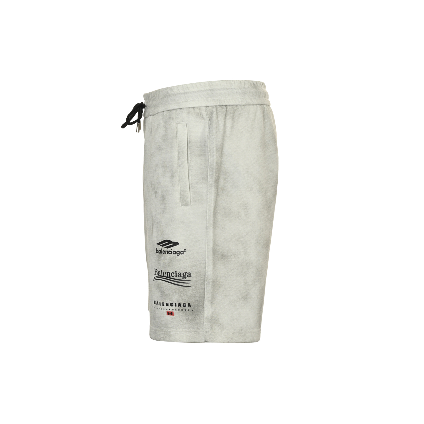 Balenciaga Washed Logo Print Shorts - Custom Fabric, Silky Soft, Unisex Fit 3 i1747565107088 8805 0 1