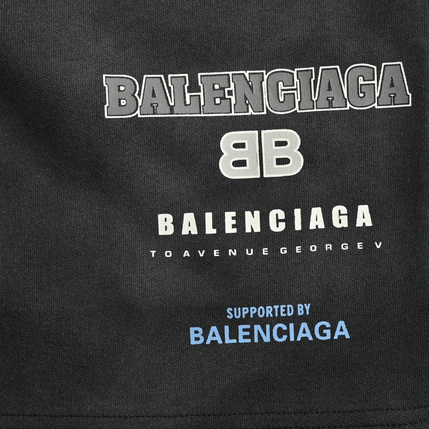 Balenciaga Washed Logo Print Shorts - Custom Fabric, Unisex Style 9 i1747565286763 4399 0 7