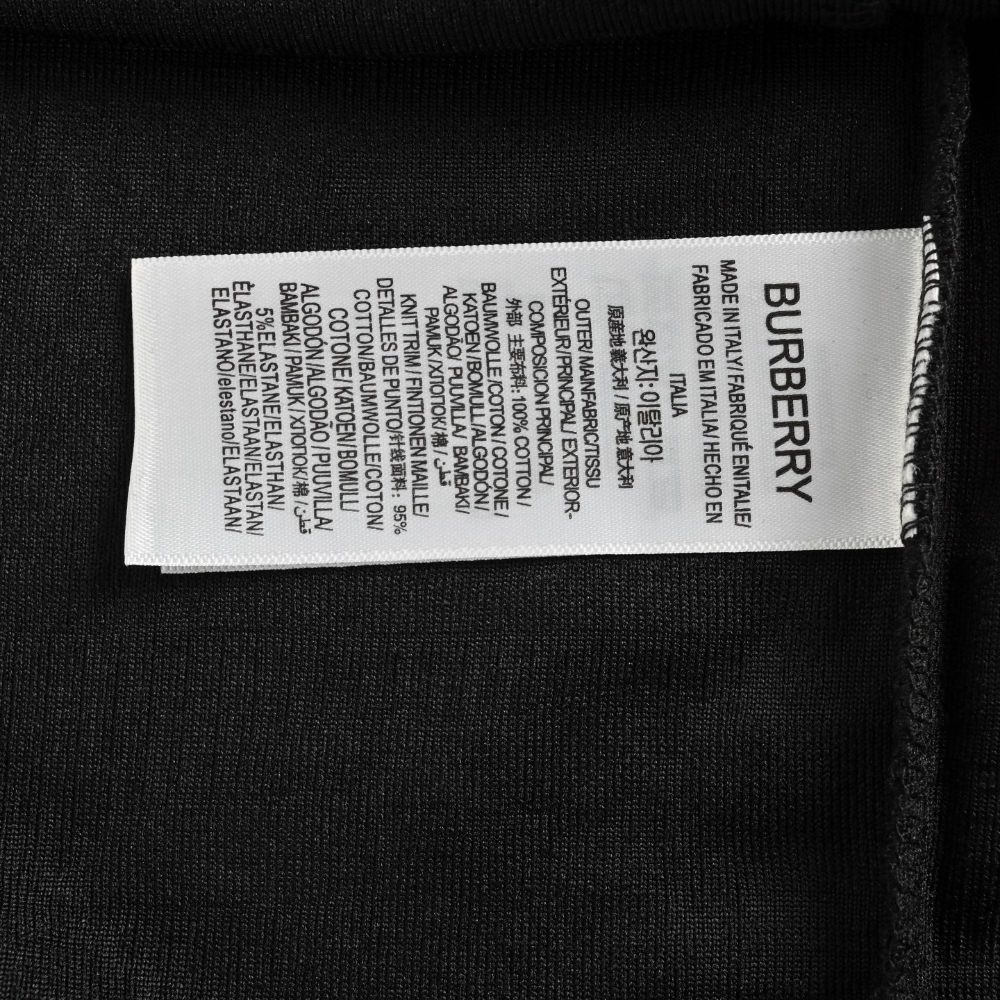 Burberry Men's Black TB Monogram Jacquard Cotton T-Shirt 6 i1747568587720 6462 0 5