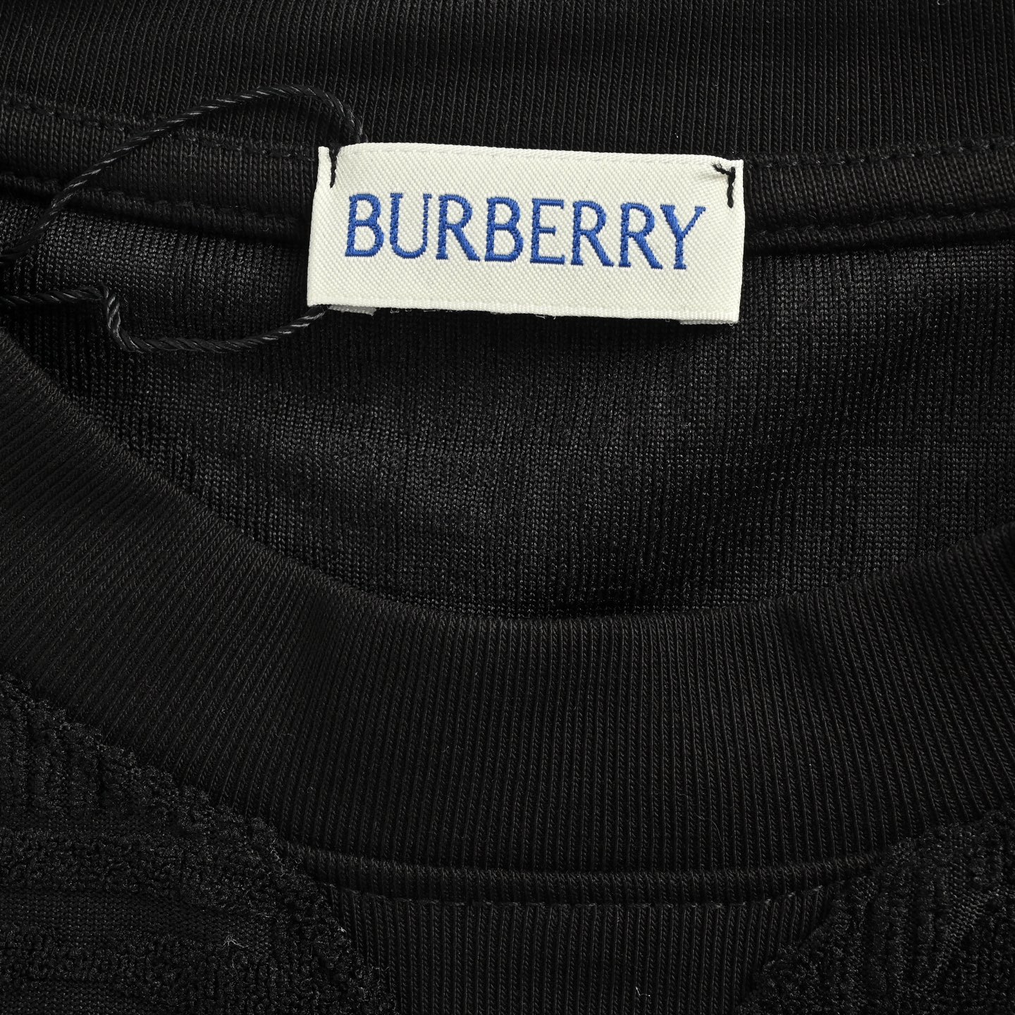 Burberry Men's Black TB Monogram Jacquard Cotton T-Shirt 5 i1747568598200 2082 0 4