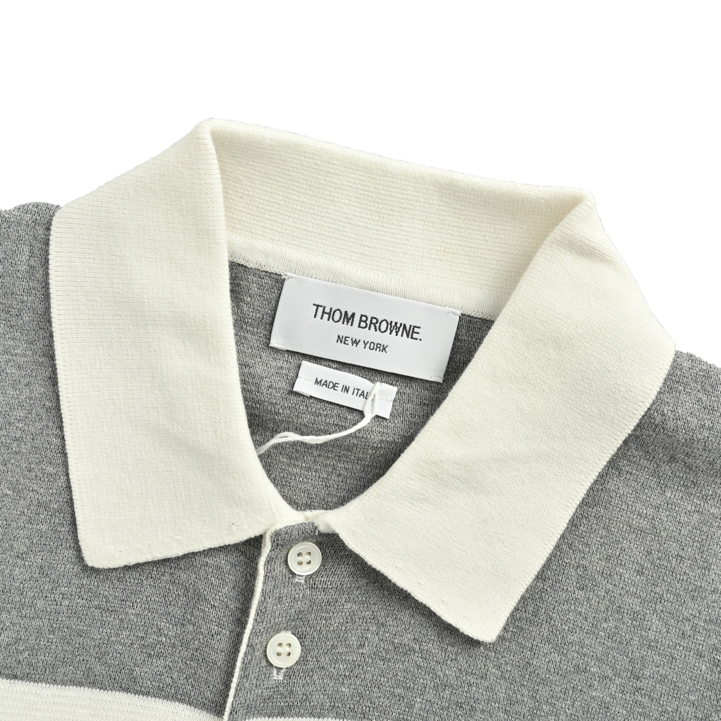 Thom Browne Striped Knitted Polo Shirt Short Sleeve Cotton Blend Casual 4 i1747650899965 9799 0 3