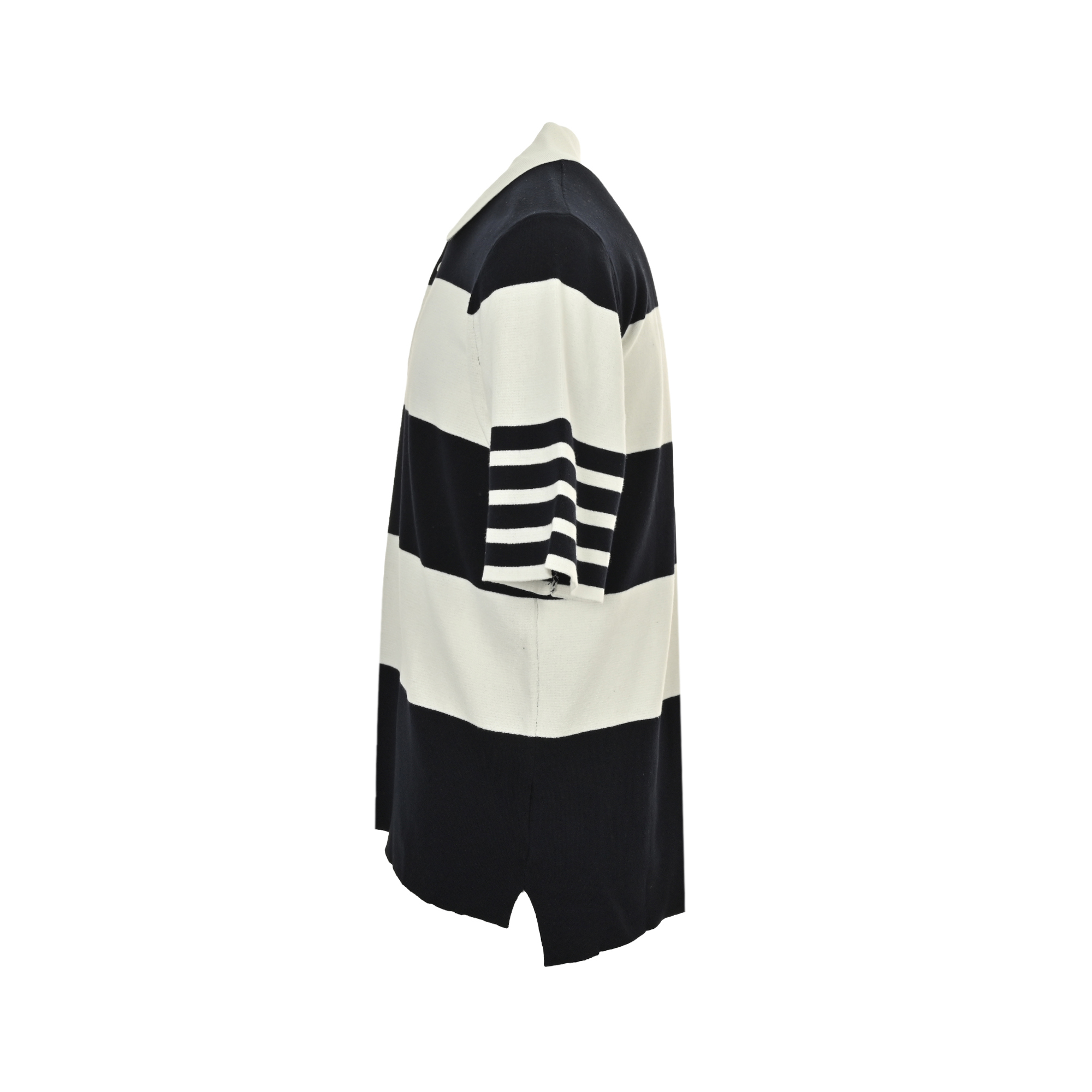 Thom Browne Striped Knitted Polo Shirt - Short Sleeve Cotton Blend Top 3 i1747651227038 4532 0 1