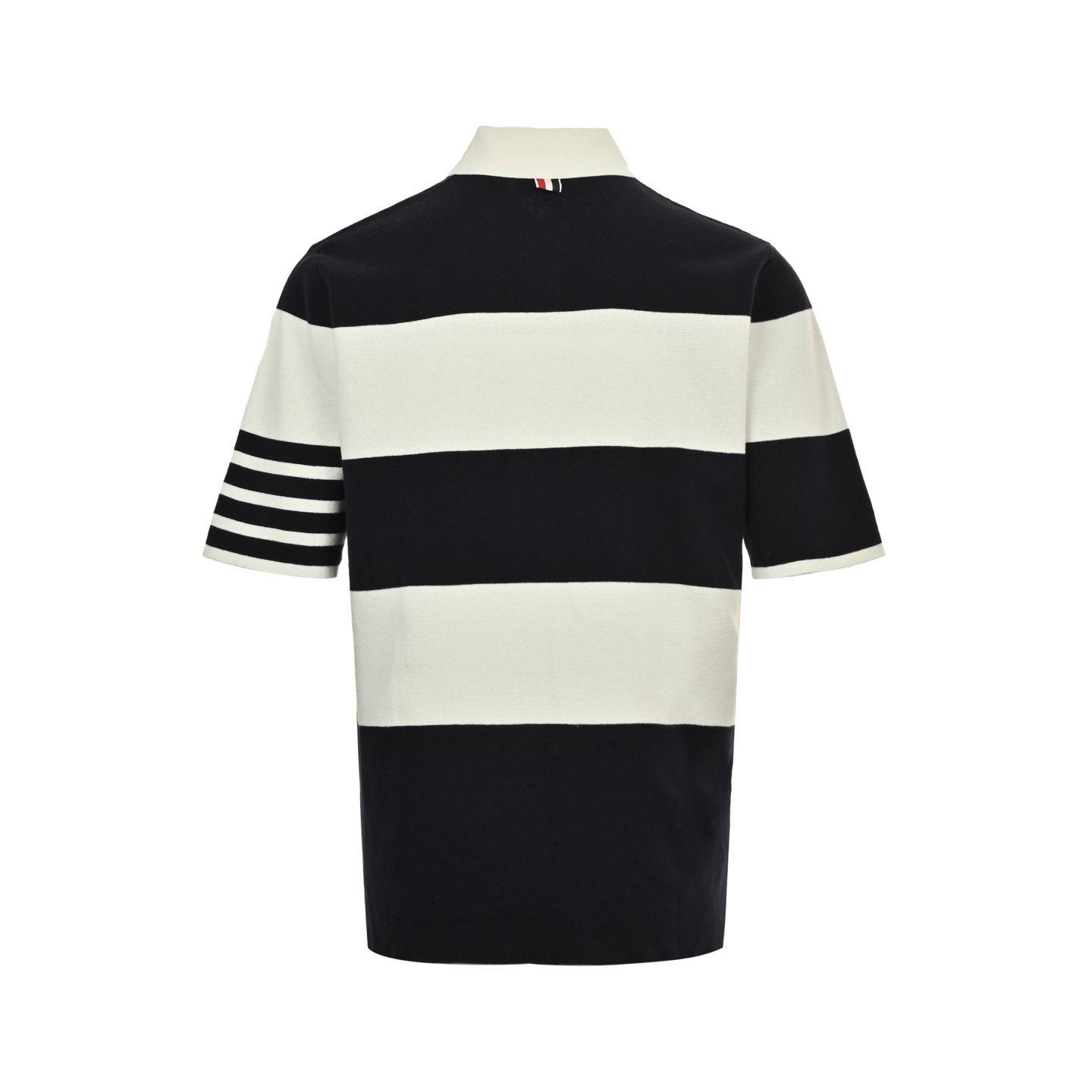 Thom Browne Striped Knitted Polo Shirt - Short Sleeve Cotton Blend Top 4 i1747651227217 2610 0 2