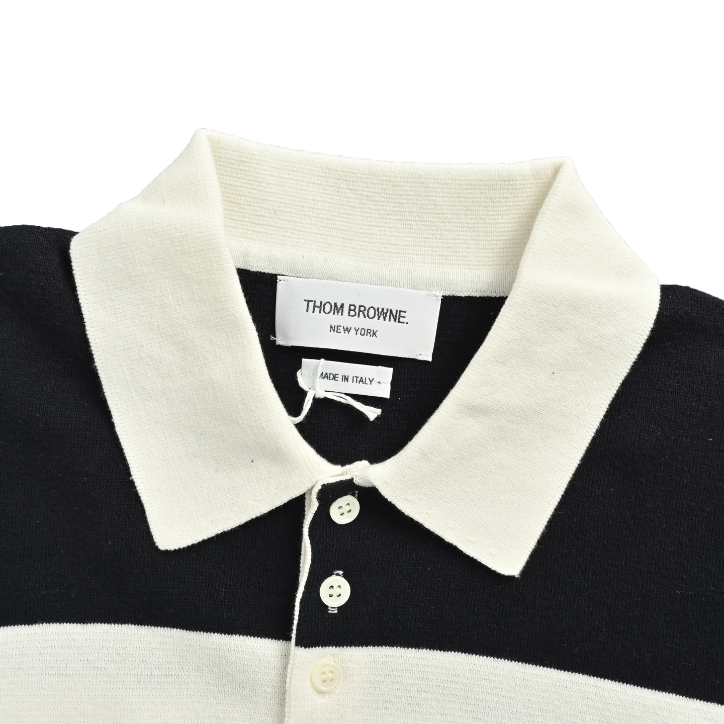 Thom Browne Striped Knitted Polo Shirt - Short Sleeve Cotton Blend Top 5 i1747651227328 7026 0 3