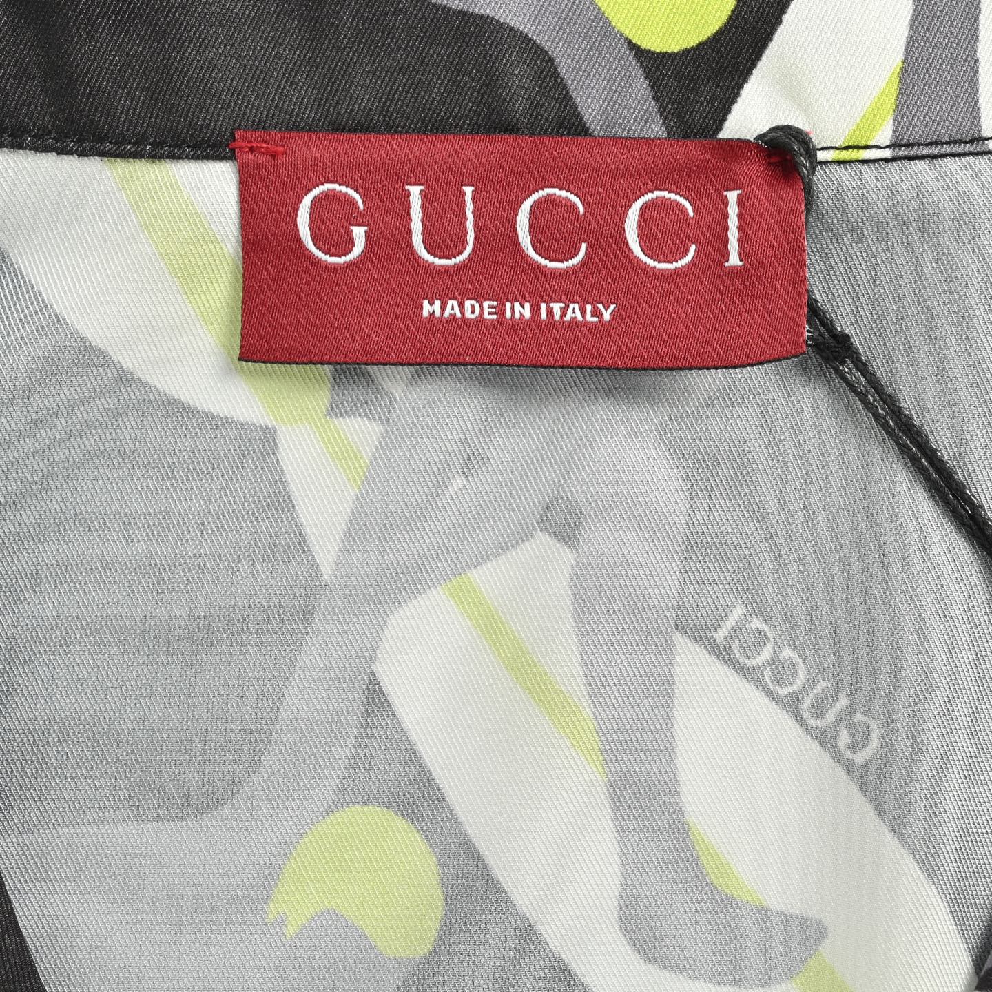 Gucci/古驰 25ss 冲浪桑蚕丝套装短袖衬衫