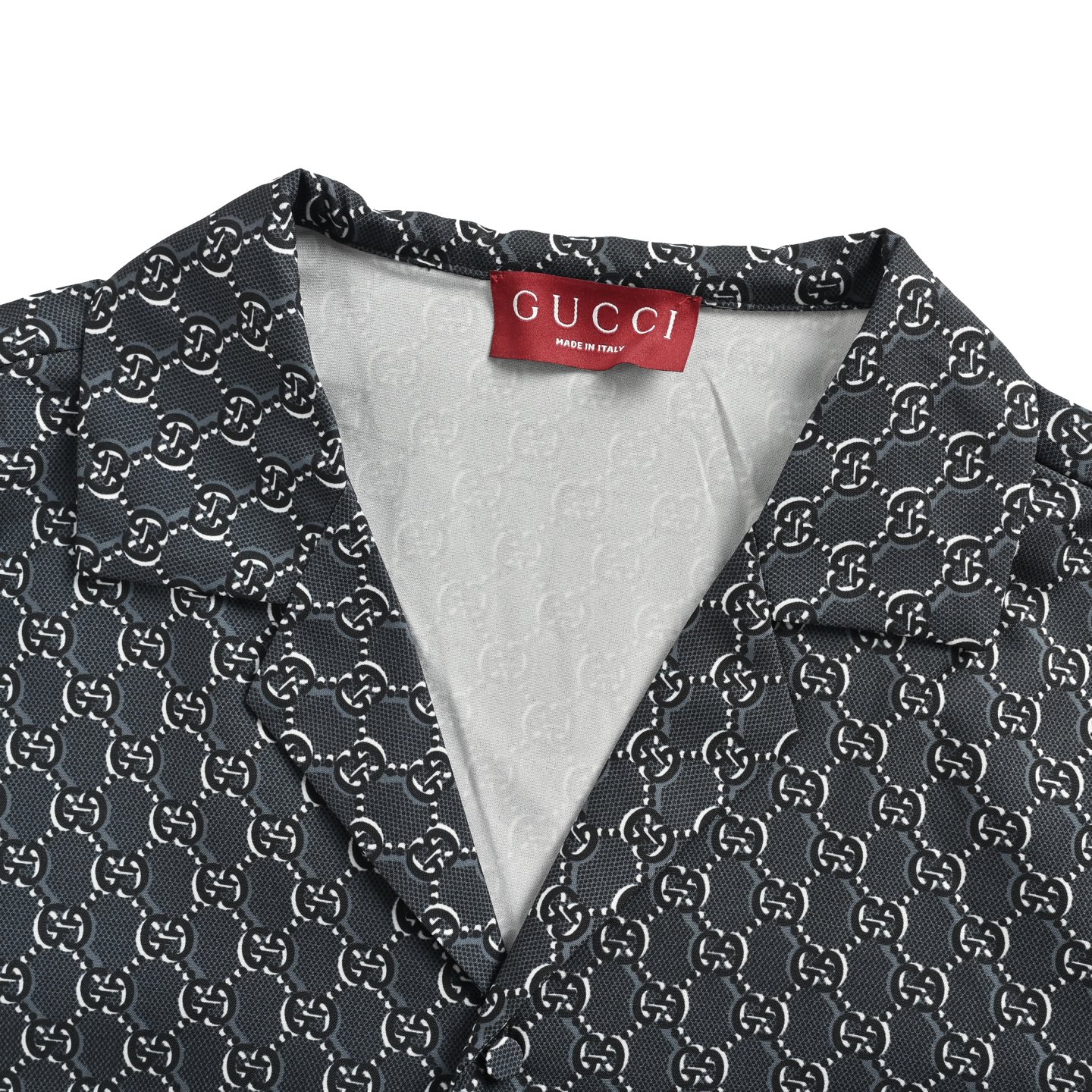 Gucci/古驰 25ss 满印老花短袖衬衫