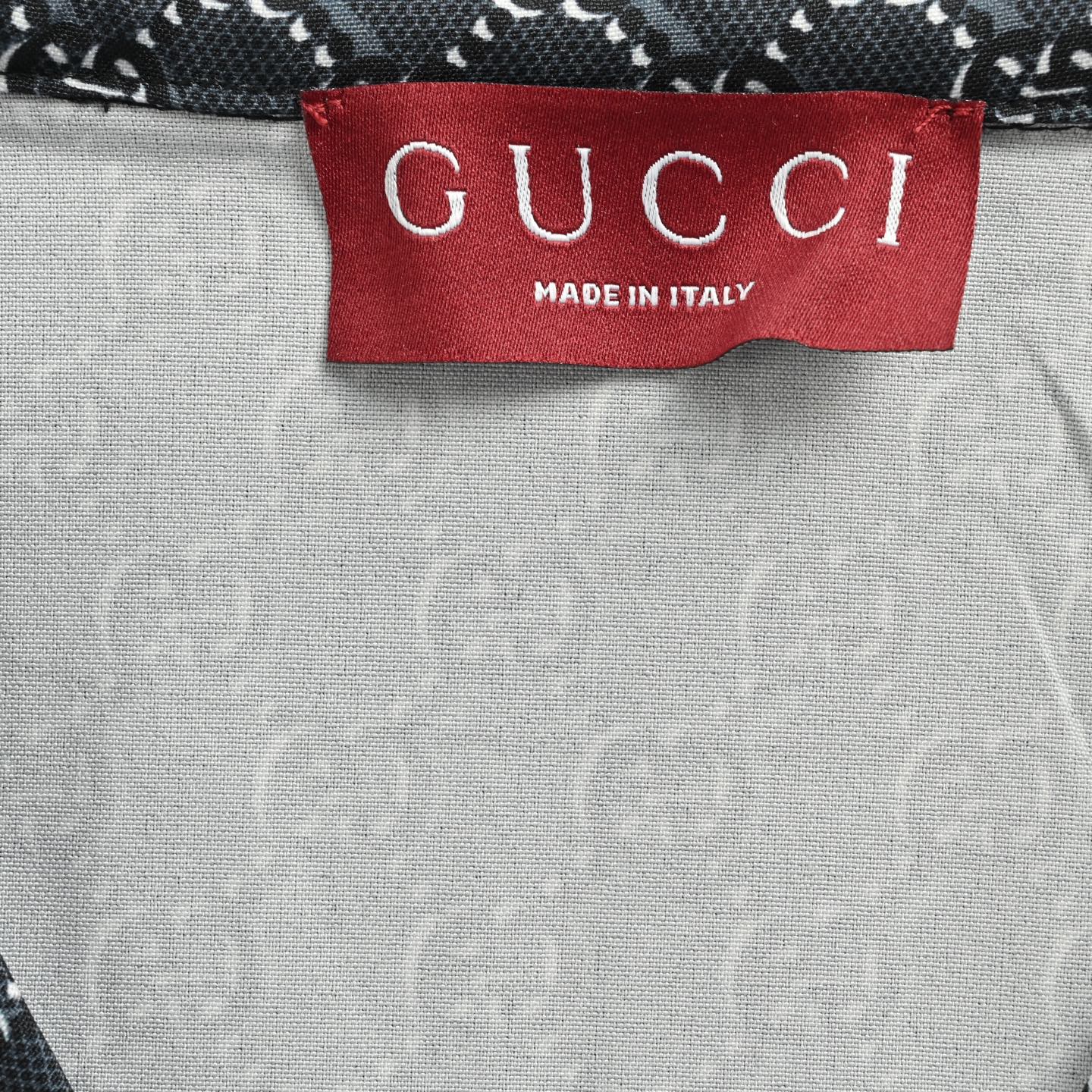 Gucci/古驰 25ss 满印老花短袖衬衫