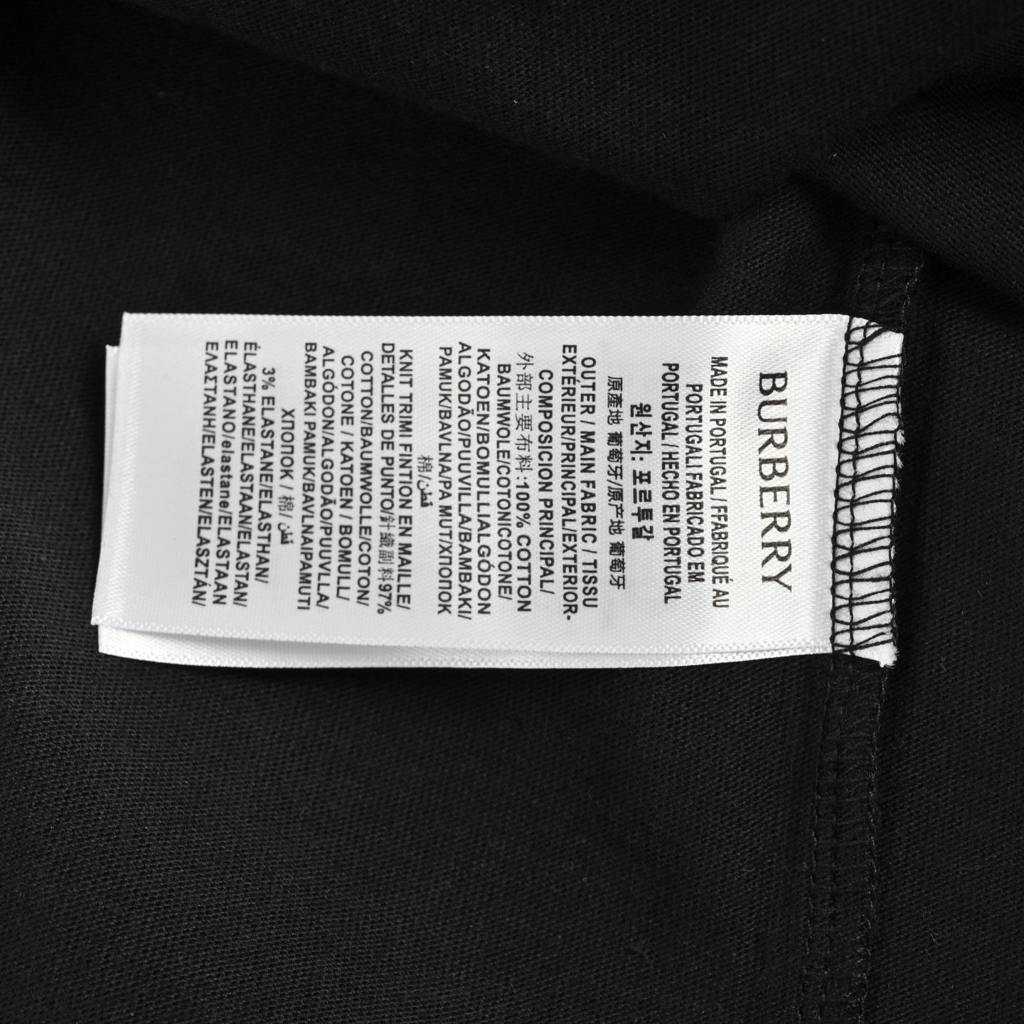 Burberry/巴宝莉 25ss 格纹领拼接短袖 BURBERRY新款圆领 T恤
