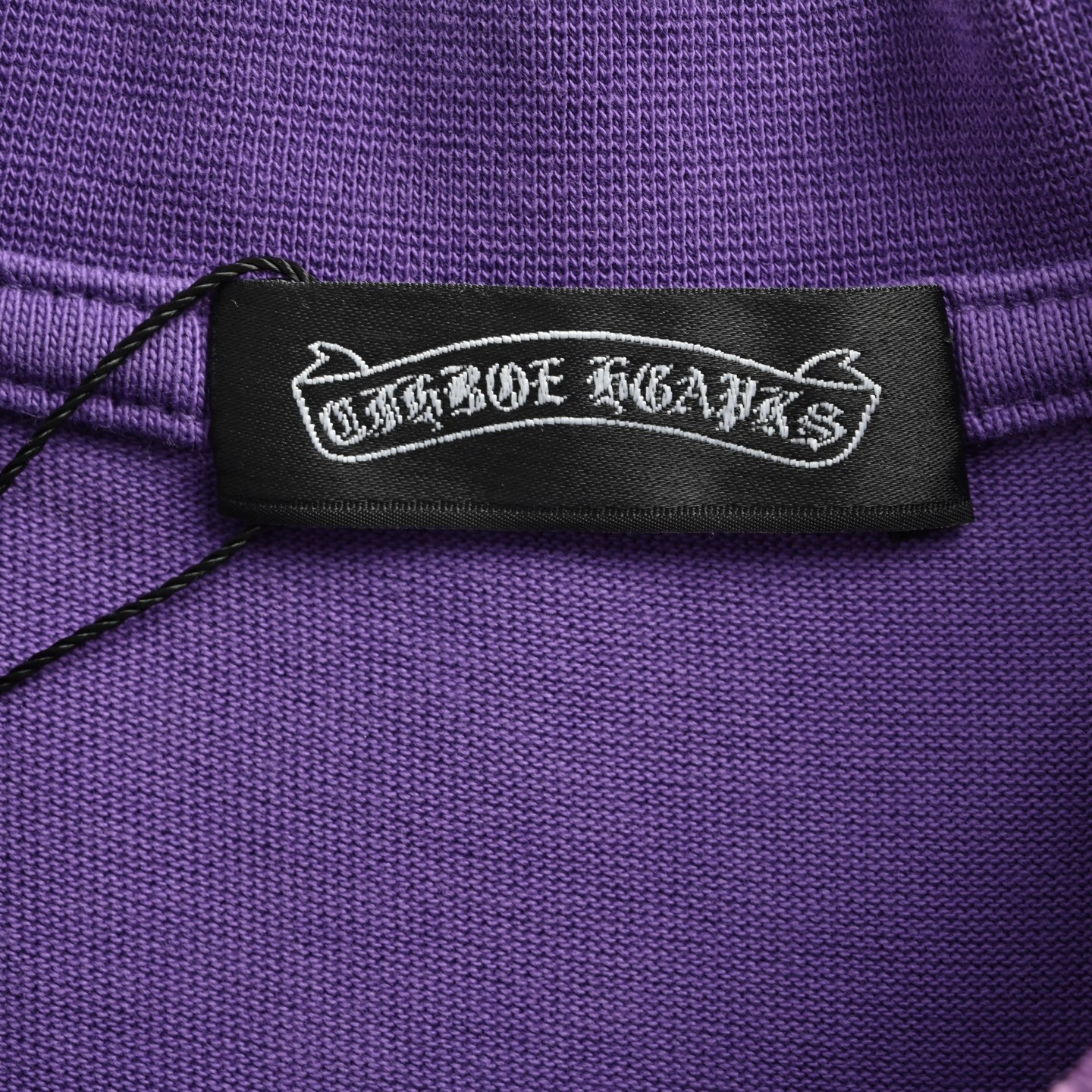 Chrome Hearts/克罗心 25ss 马蹄贴布刺绣破洞水洗短袖 黑色 灰白 紫色