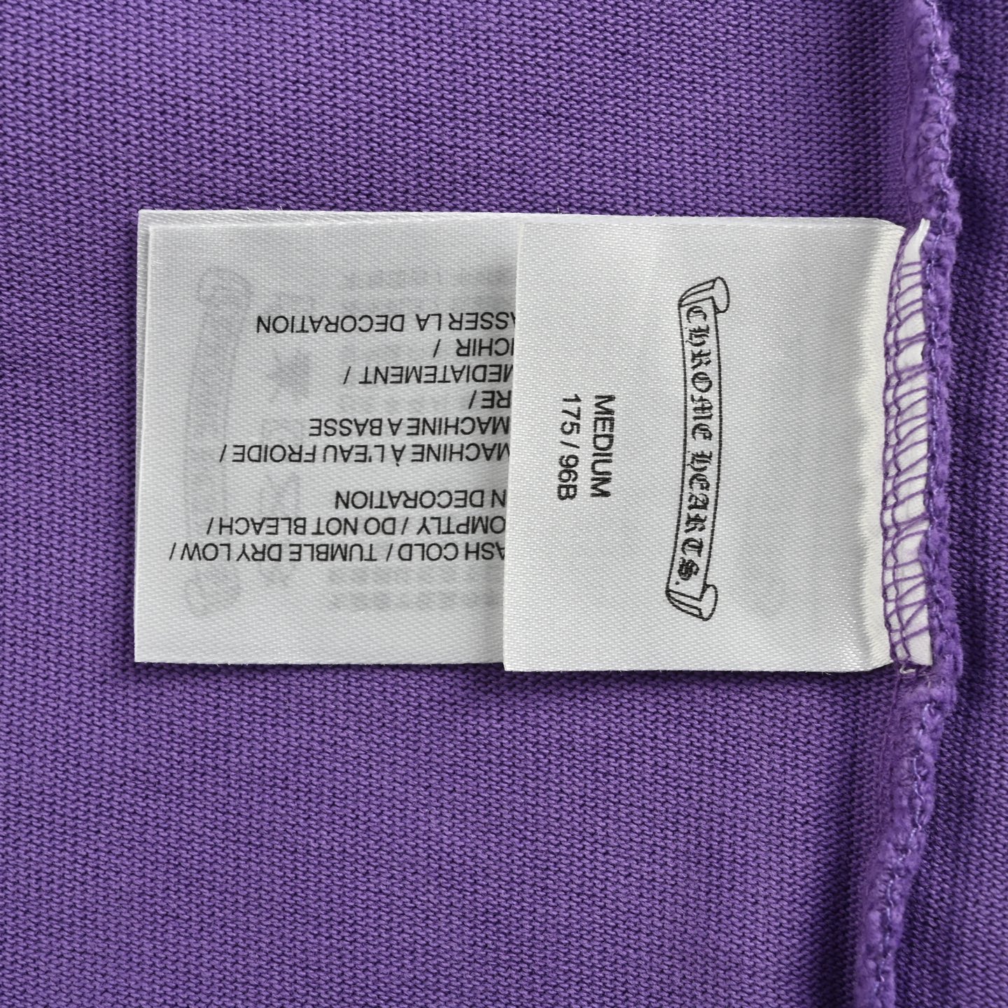 Chrome Hearts/克罗心 25ss 马蹄贴布刺绣破洞水洗短袖 黑色 灰白 紫色