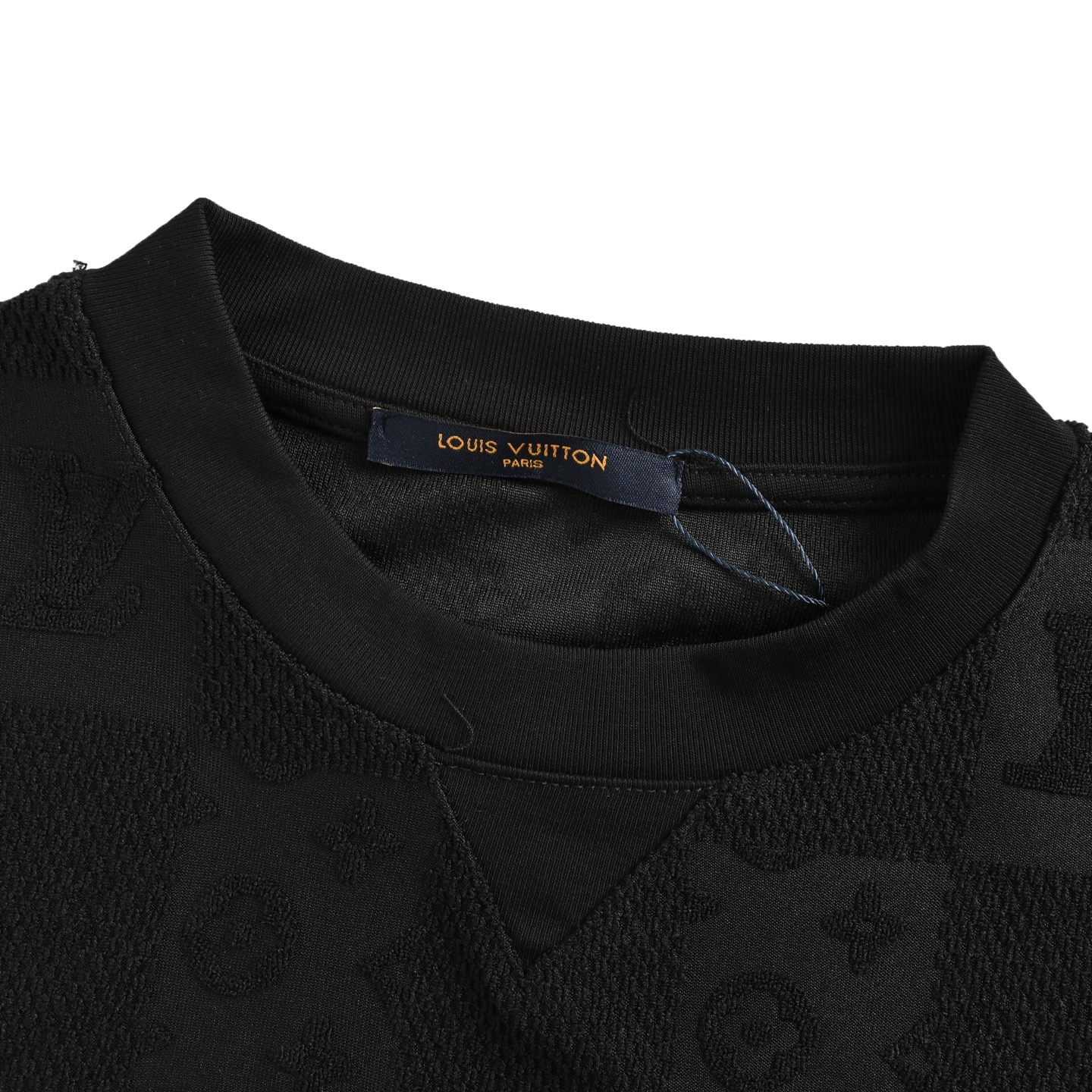Louis Vuitton/路易威登 25ss 暗纹老花Logo棋盘格提花短袖
