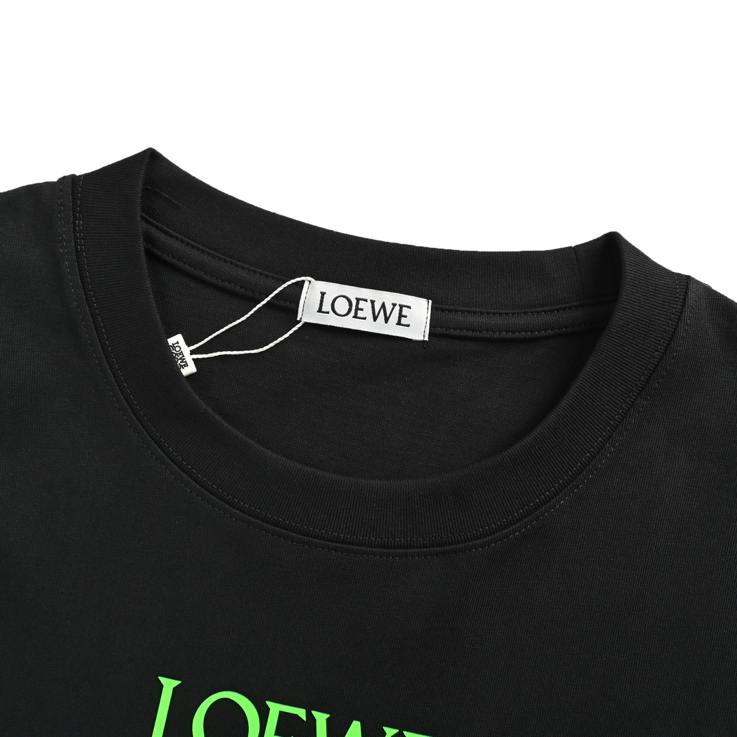 Loewe/罗意威 25ss 荧光绿压胶logo短袖