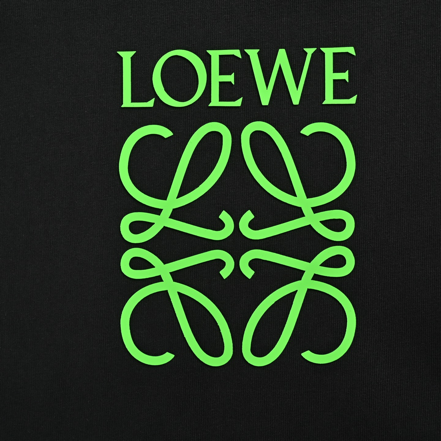 Loewe/罗意威 25ss 荧光绿压胶logo短袖