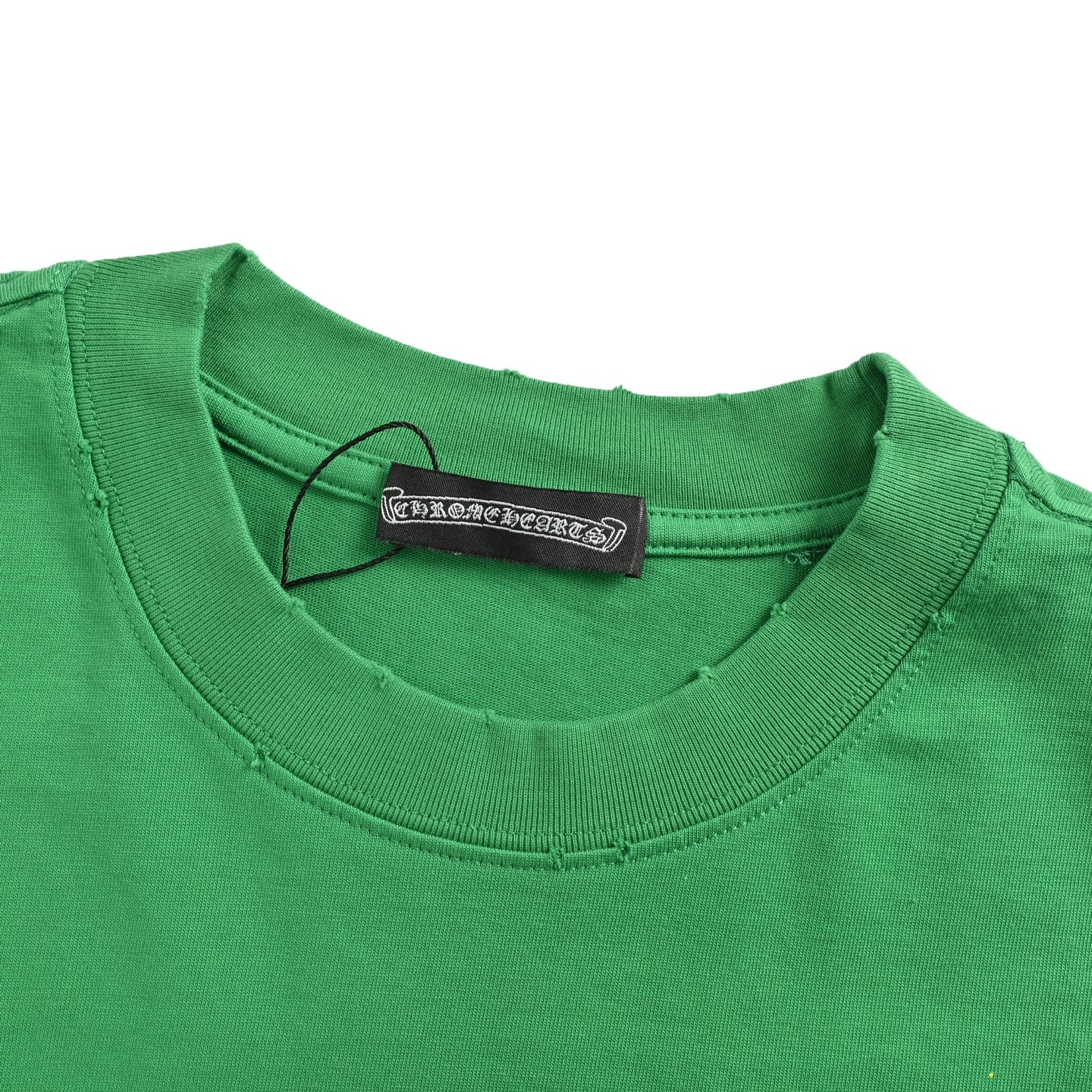 ChromeHearts/克罗心 25ss 涂鸦十字架贴布刺绣水洗短袖 黑色 白色 绿色