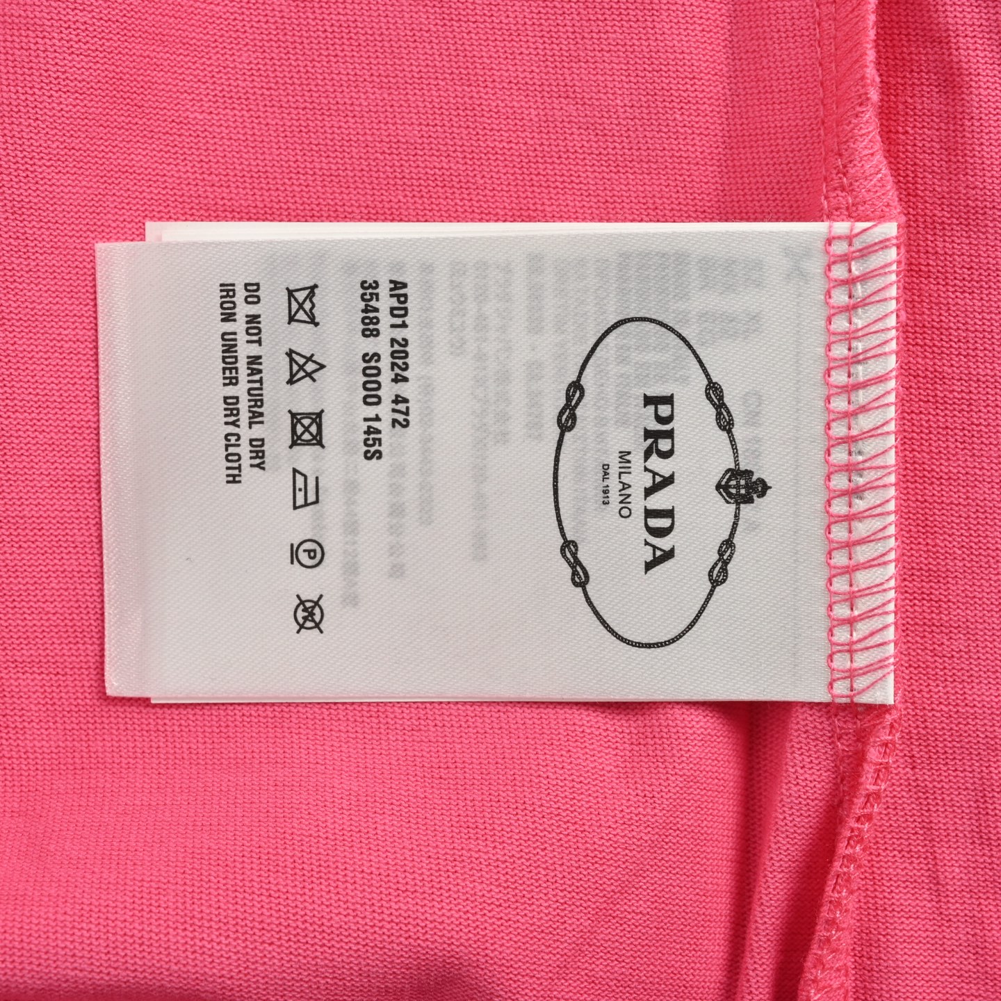 Prada/普拉达 大logo字母刺绣短袖