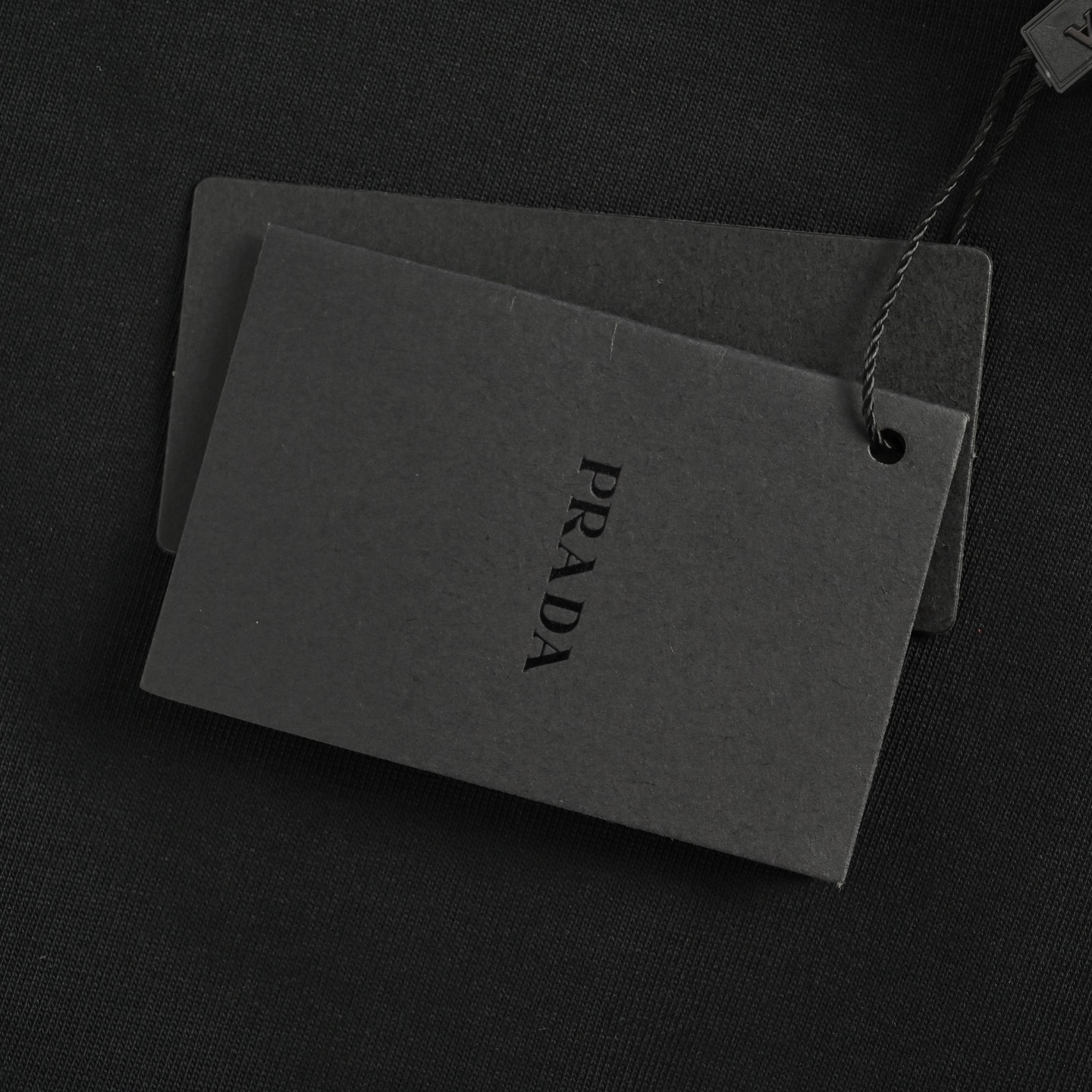 Prada/普拉达 25ss 液态银三角标logo印花短袖 黑色 白色