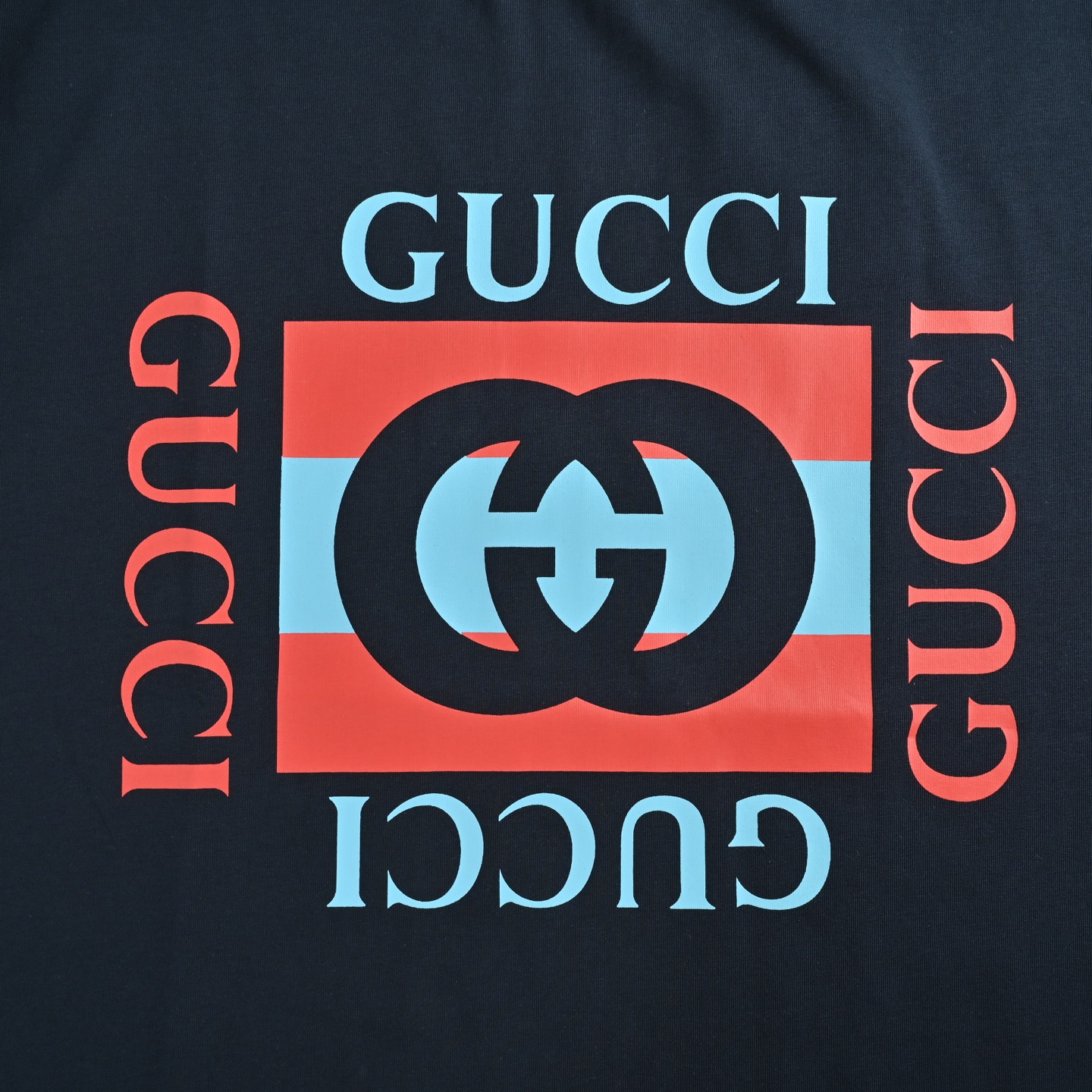 Gucci/古驰 25ss 双G方块logo印花短袖