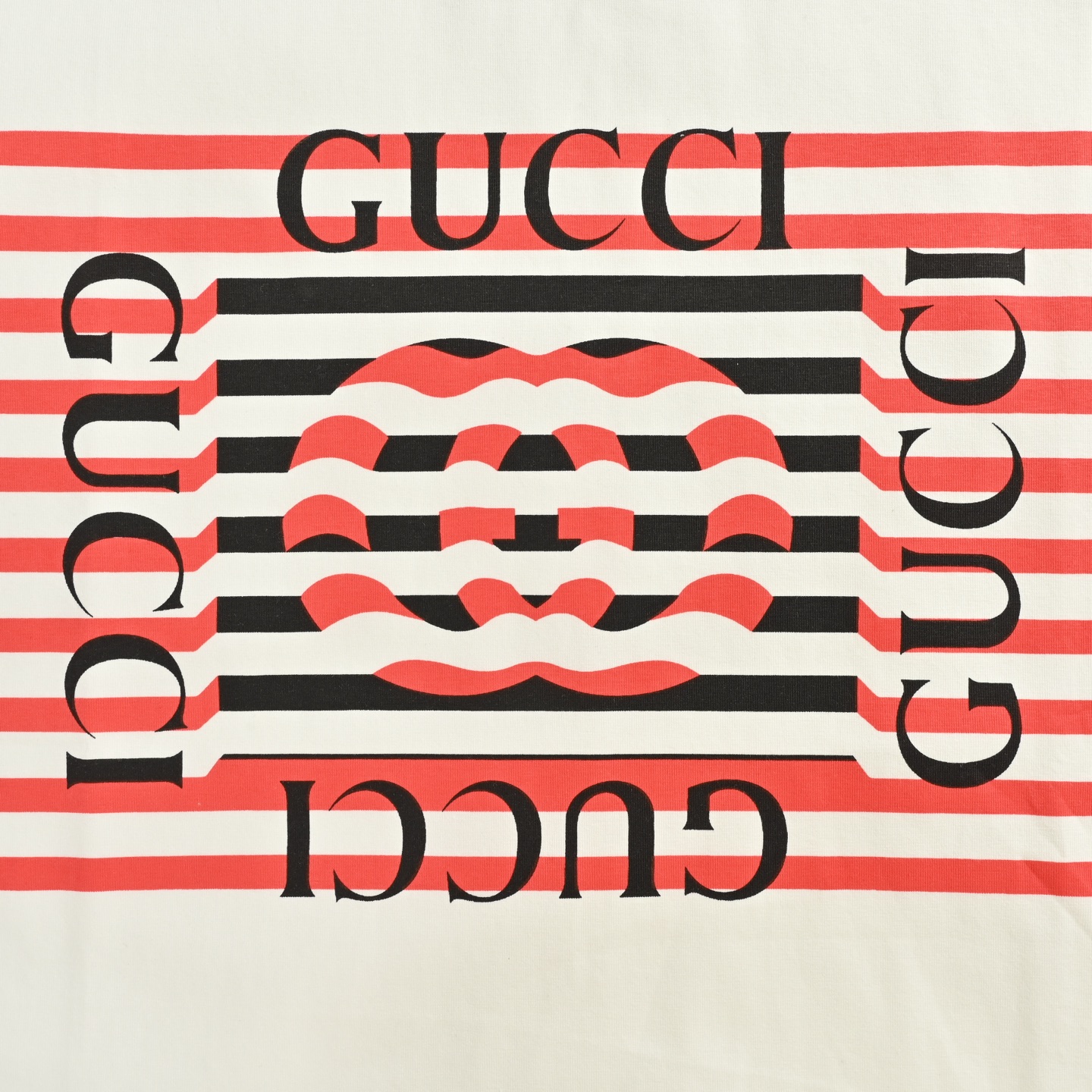 Gucci/古驰 25ss 条纹双G印花短袖