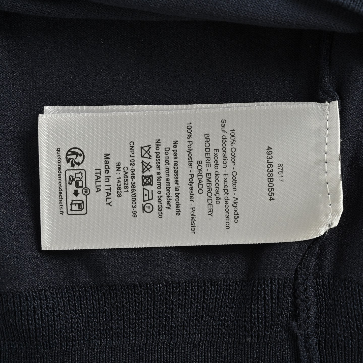 Dior/迪奥 25ss 菱格刺绣针织短袖