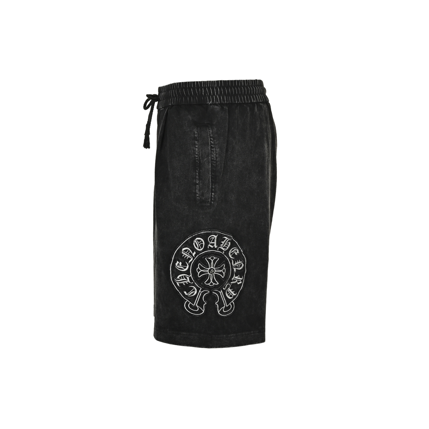 Chrome Hearts/克罗心 25ss 贴布马蹄十字咖刺绣水洗短裤