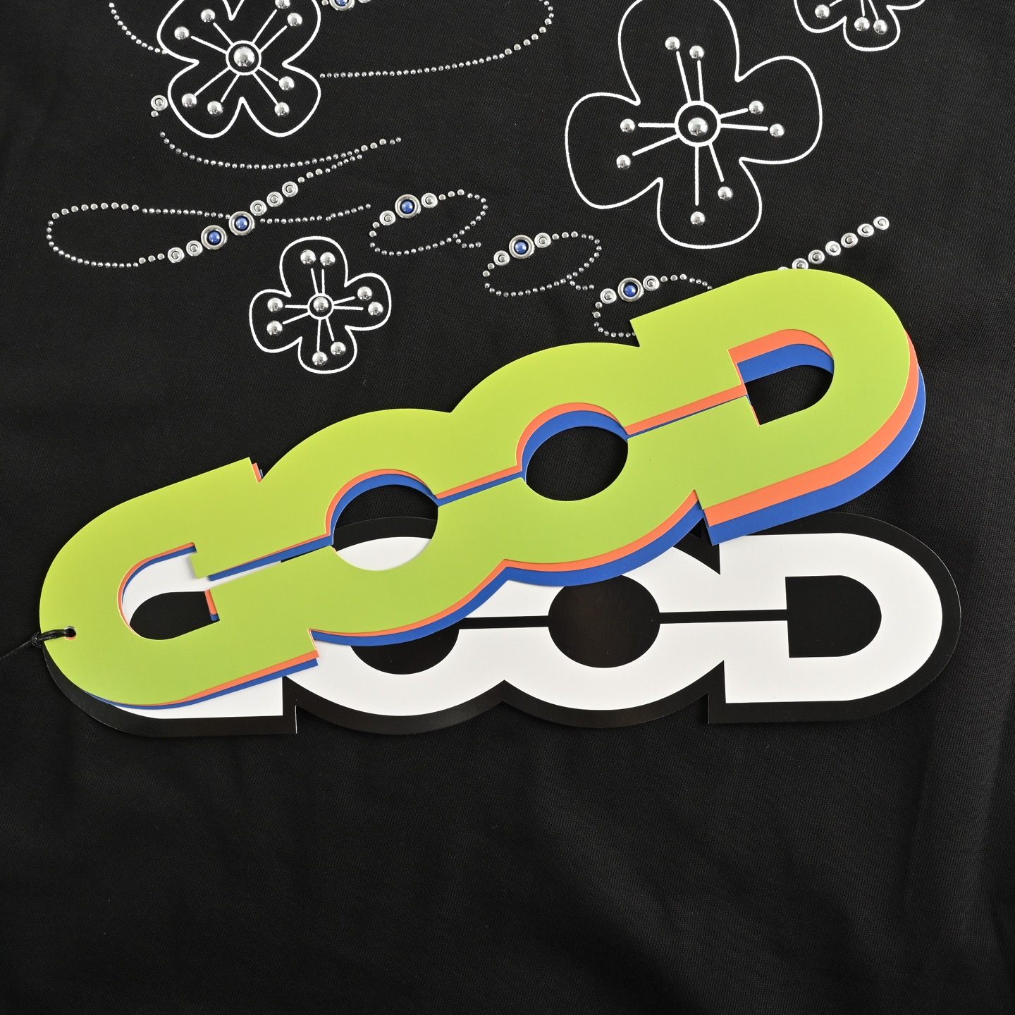 GOODBRAND GOOD花体烫片花卉短袖-Chinese UA Cheap High Quatity Brand Clothes Bags handbags Sneakers wholesale wholesaler seller from China Factory suppliers Fashion Clothing Shoes best Quality Beautiful Price GOODBRAND GOOD花体烫片花卉短袖