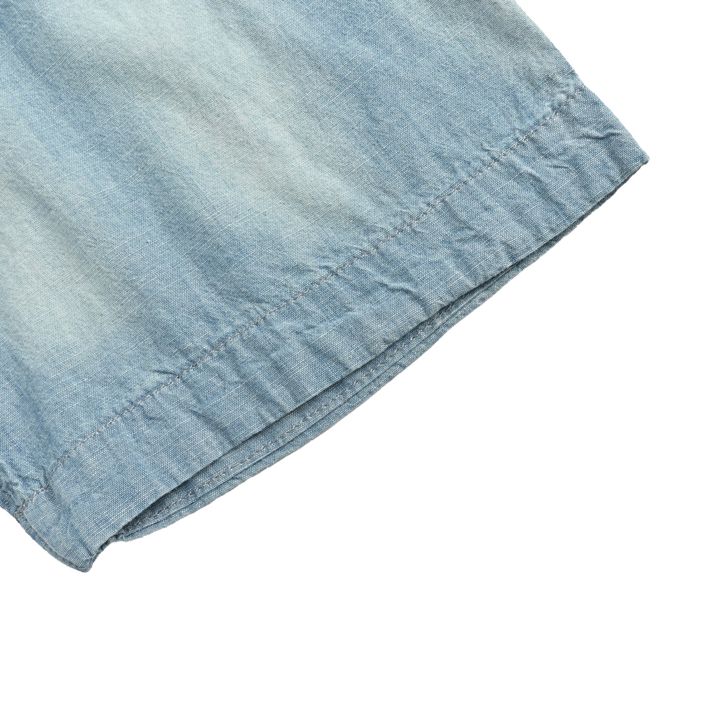 Acne Studios 25ss 1996标语亚麻牛仔短袖衬衫