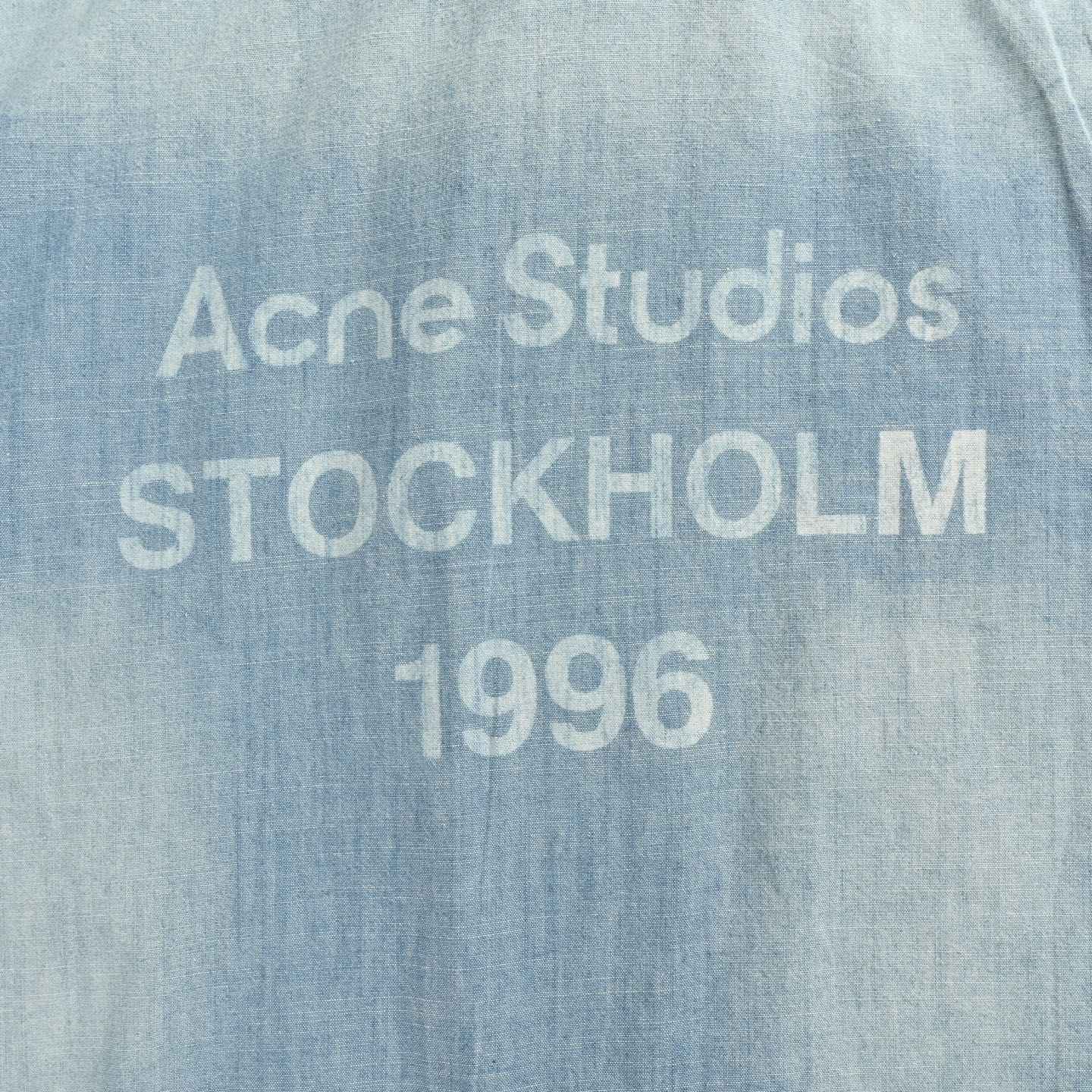 Acne Studios 25ss 1996标语亚麻牛仔短袖衬衫