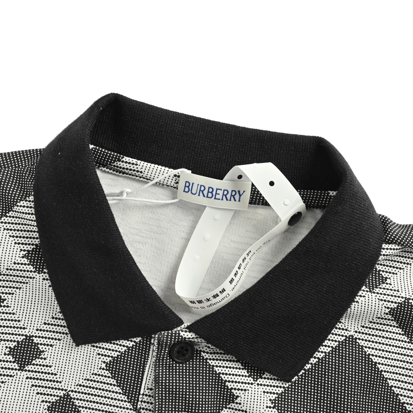 Burberry/巴宝莉 25ss 斜格纹Polo短袖